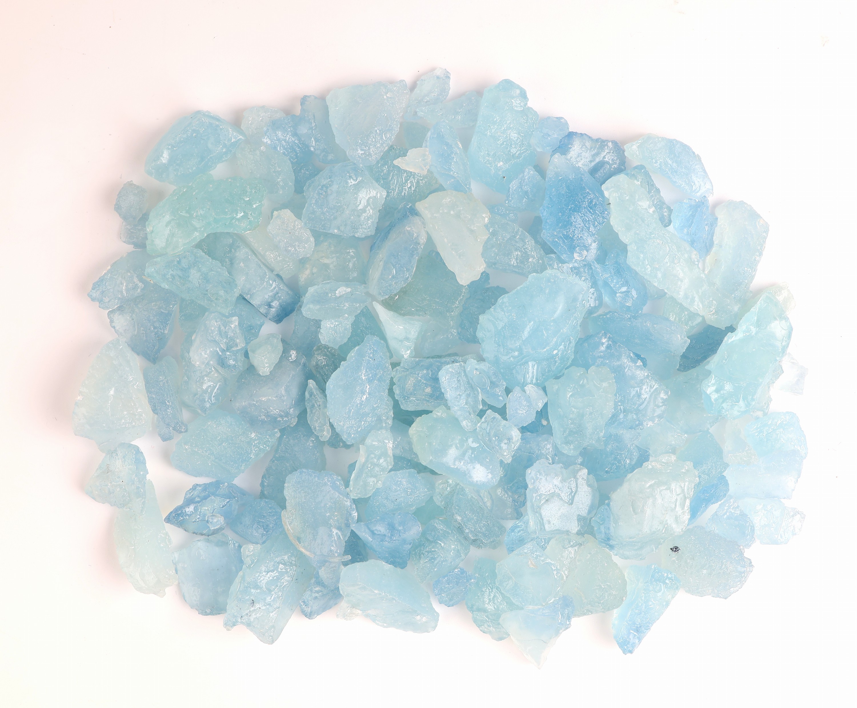 Detail a: Lot lose Aquamarin-Rohsteine, ca. 1000 ct, versch. Größen, Formen und Farbnuancen