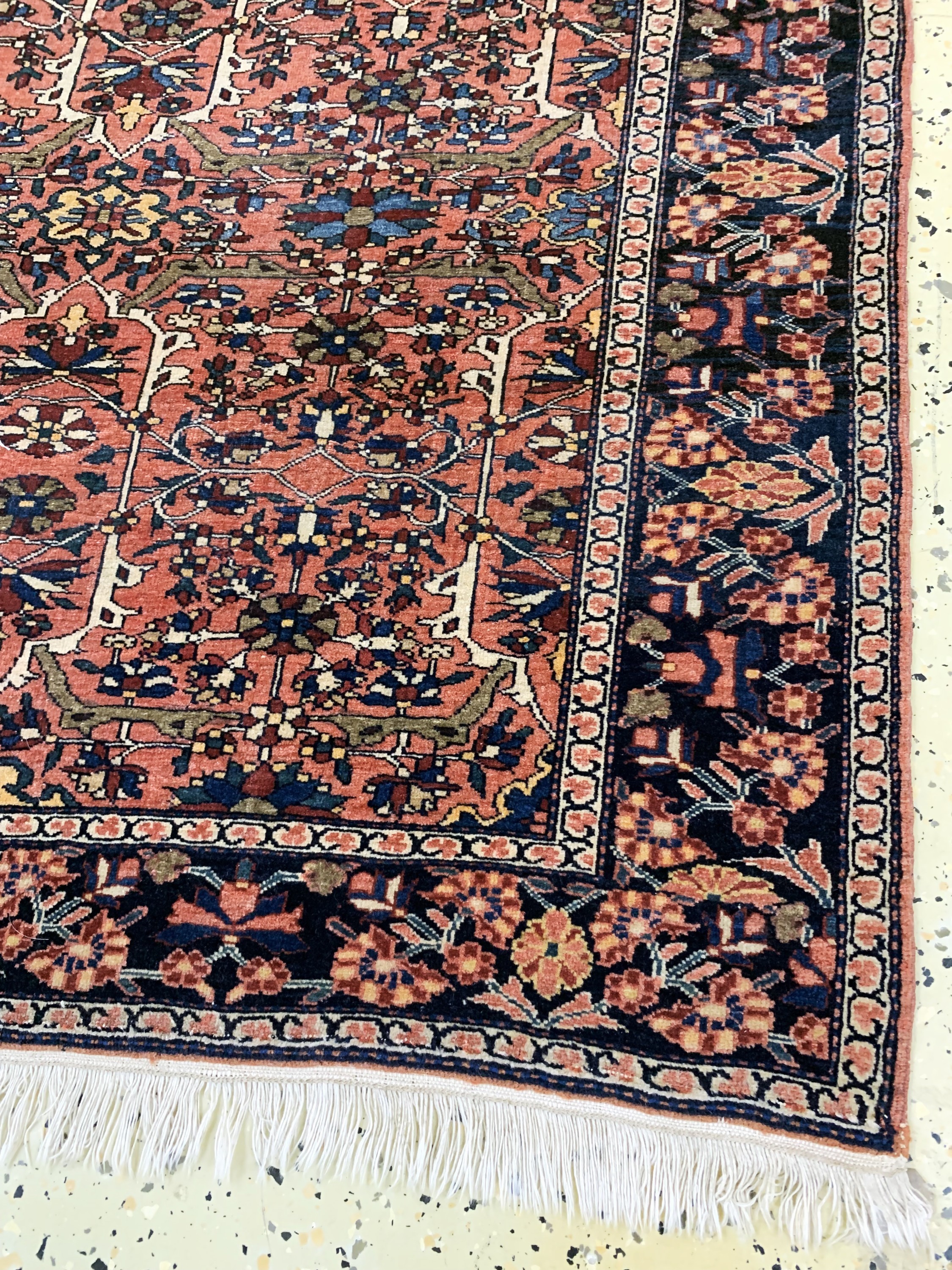 Detail a: Antiker Farahan, Persien, um 1900, Wolle auf Baumwolle, ca. 150 x 105 cm, EHZ: 2, (Abschlüsse restauriert)