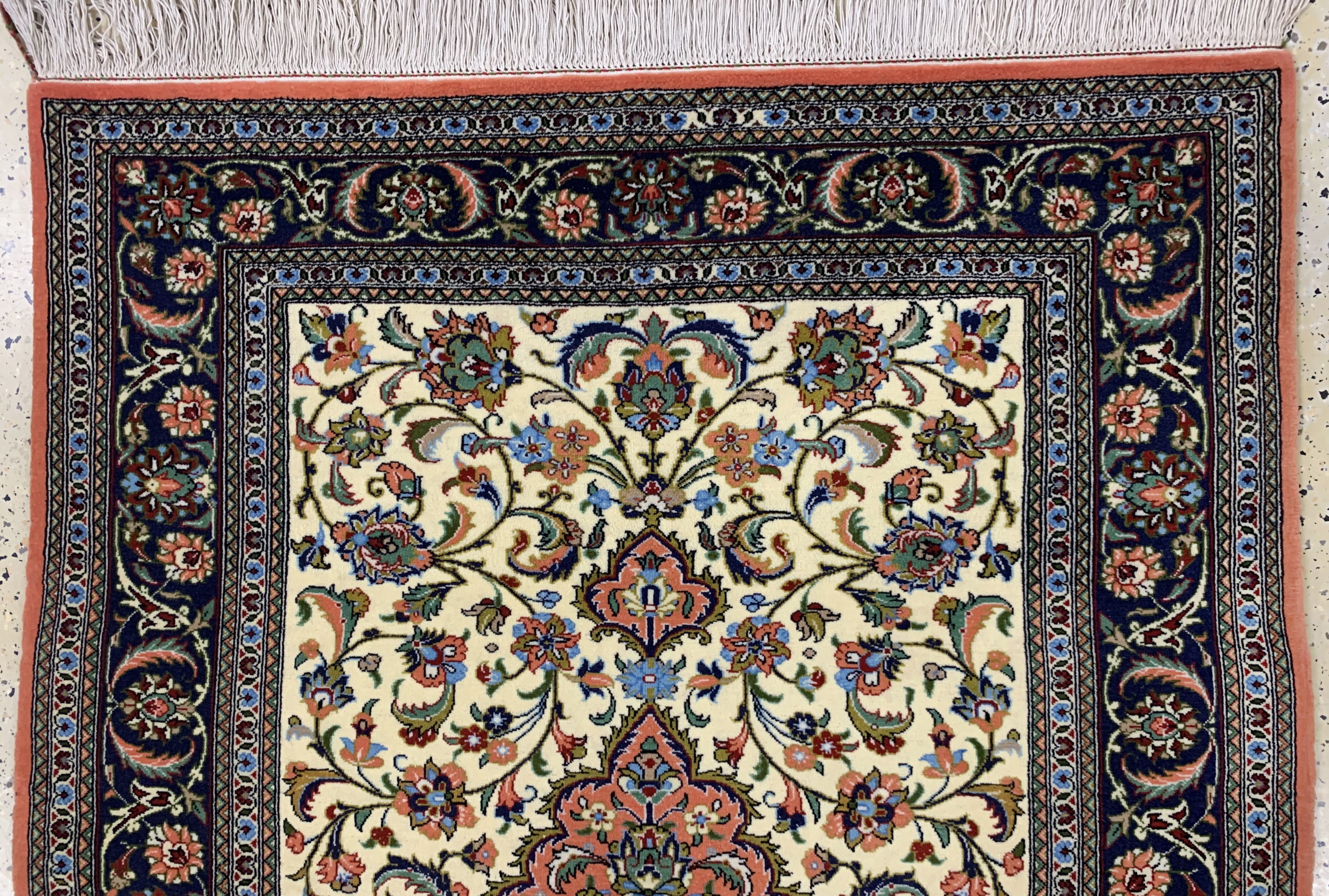 Detail a: Ghom Kork, Persien, Ende 20.Jhd, Korkwolle auf Baumwolle, ca. 150 x 107 cm, EHZ: 1-2