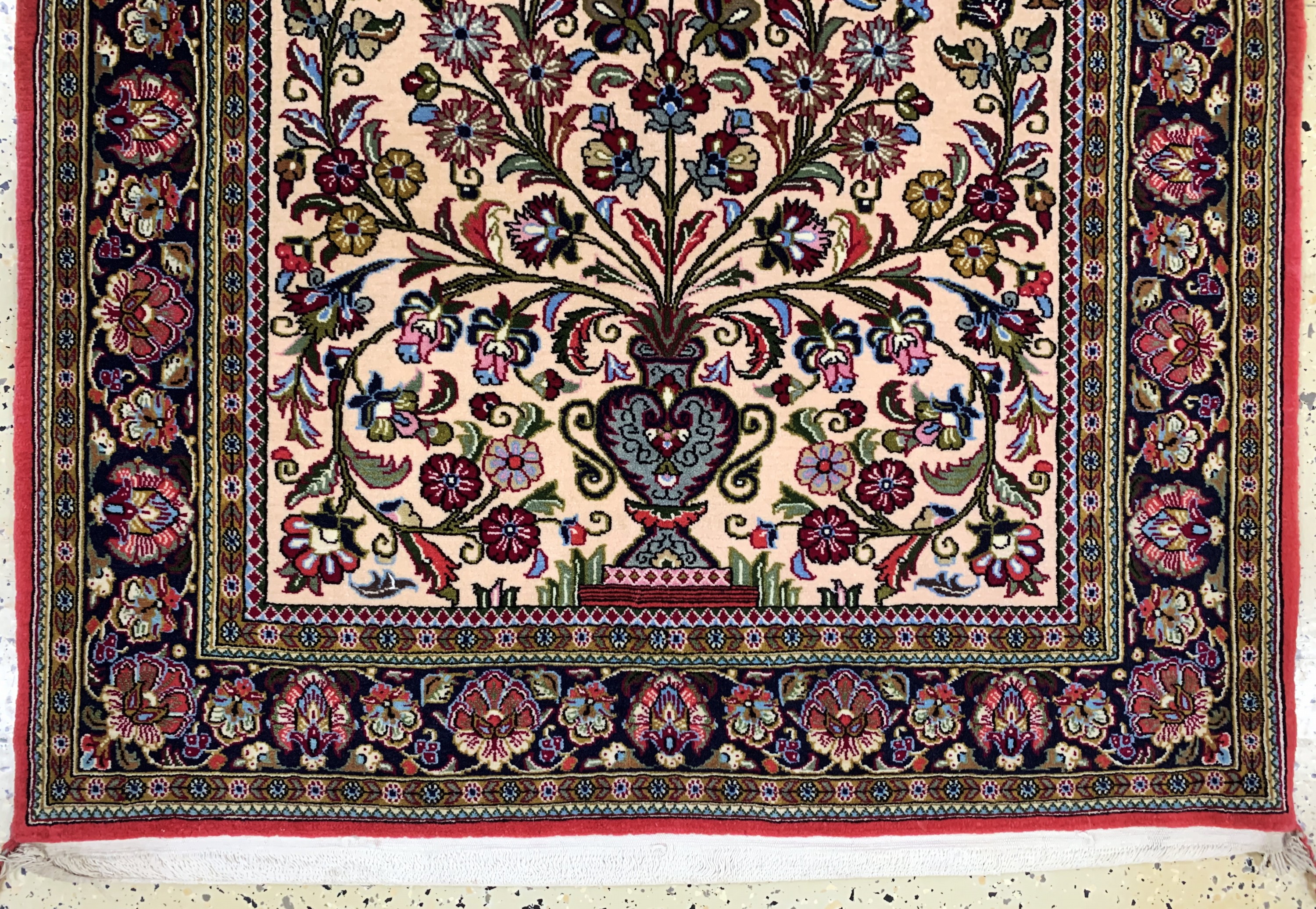 Detail c: Ghom Kork, Persien, Ende 20.Jhd, Korkwolle auf Baumwolle, ca. 150 x 109 cm, EHZ: 1-2
