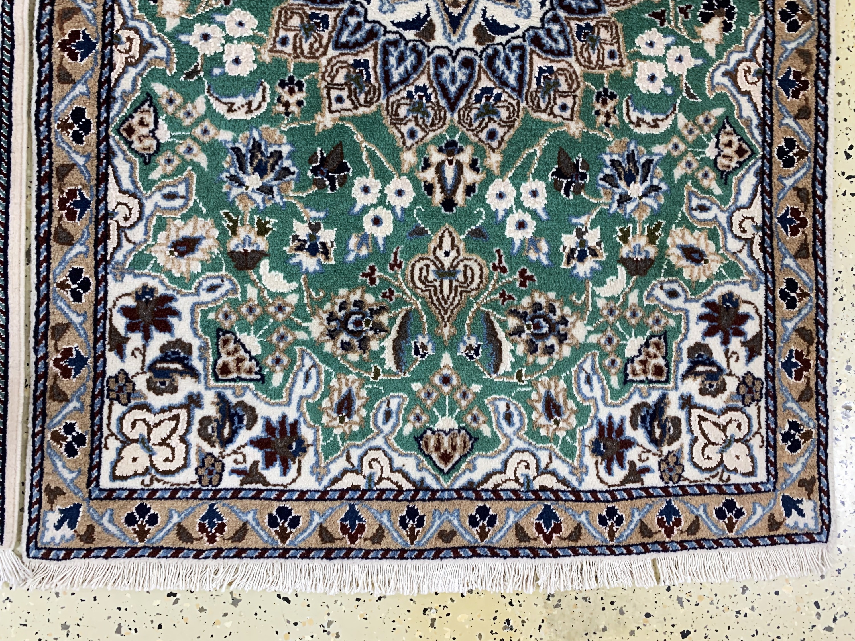 Detail f: 1 paar Nain, Persien, Ende 20.Jhd, Wolle mit Seide, ca. 130 x 90 cm, EHZ: 1-2