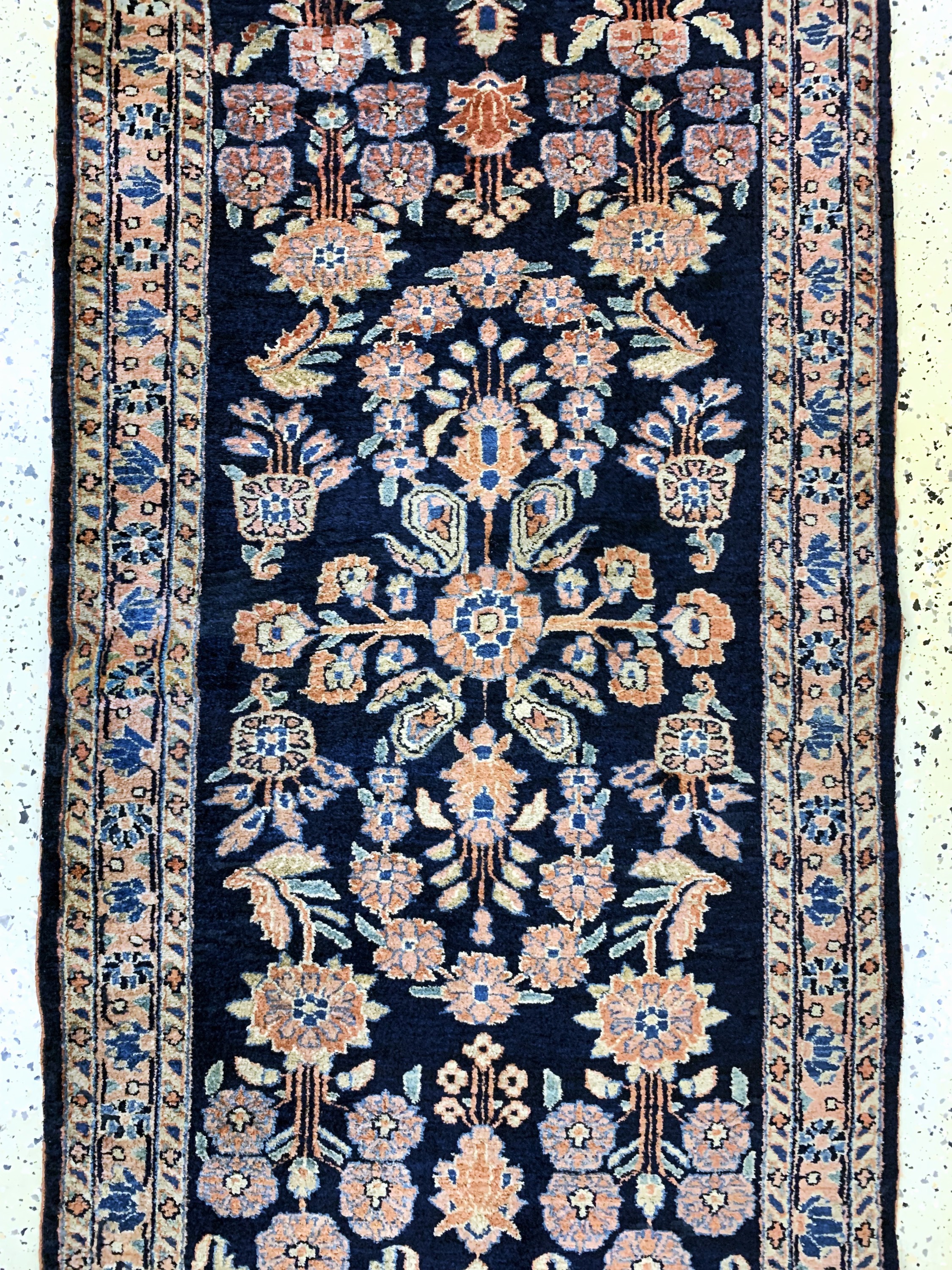 Detail b: Us Re-Import Sarogh antik, Persien, um 1900, Wolle auf Baumwolle, ca. 295 x 80 cm, gereinigt, EHZ: 2