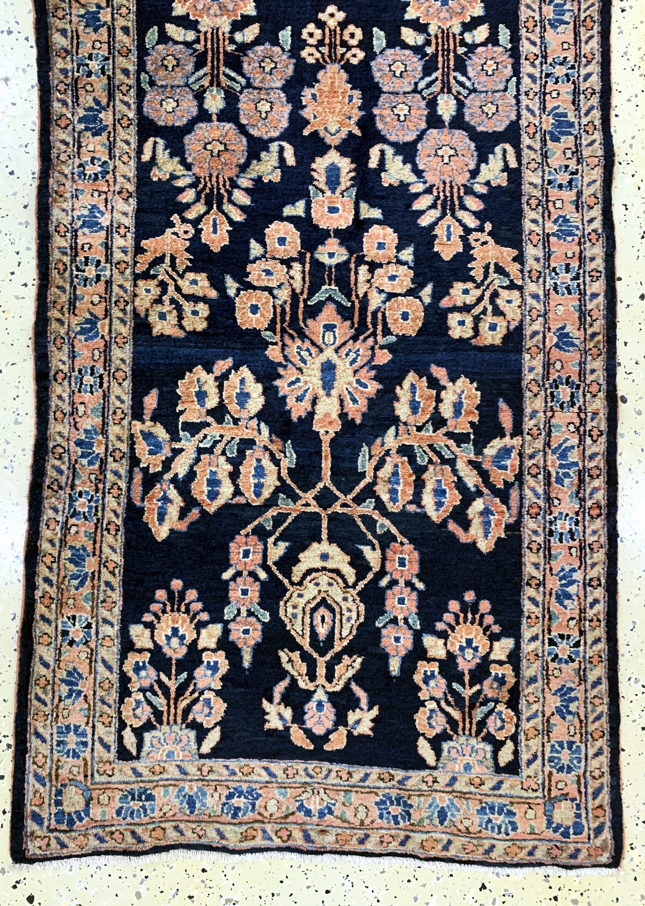 Detail c: Us Re-Import Sarogh antik, Persien, um 1900, Wolle auf Baumwolle, ca. 295 x 80 cm, gereinigt, EHZ: 2