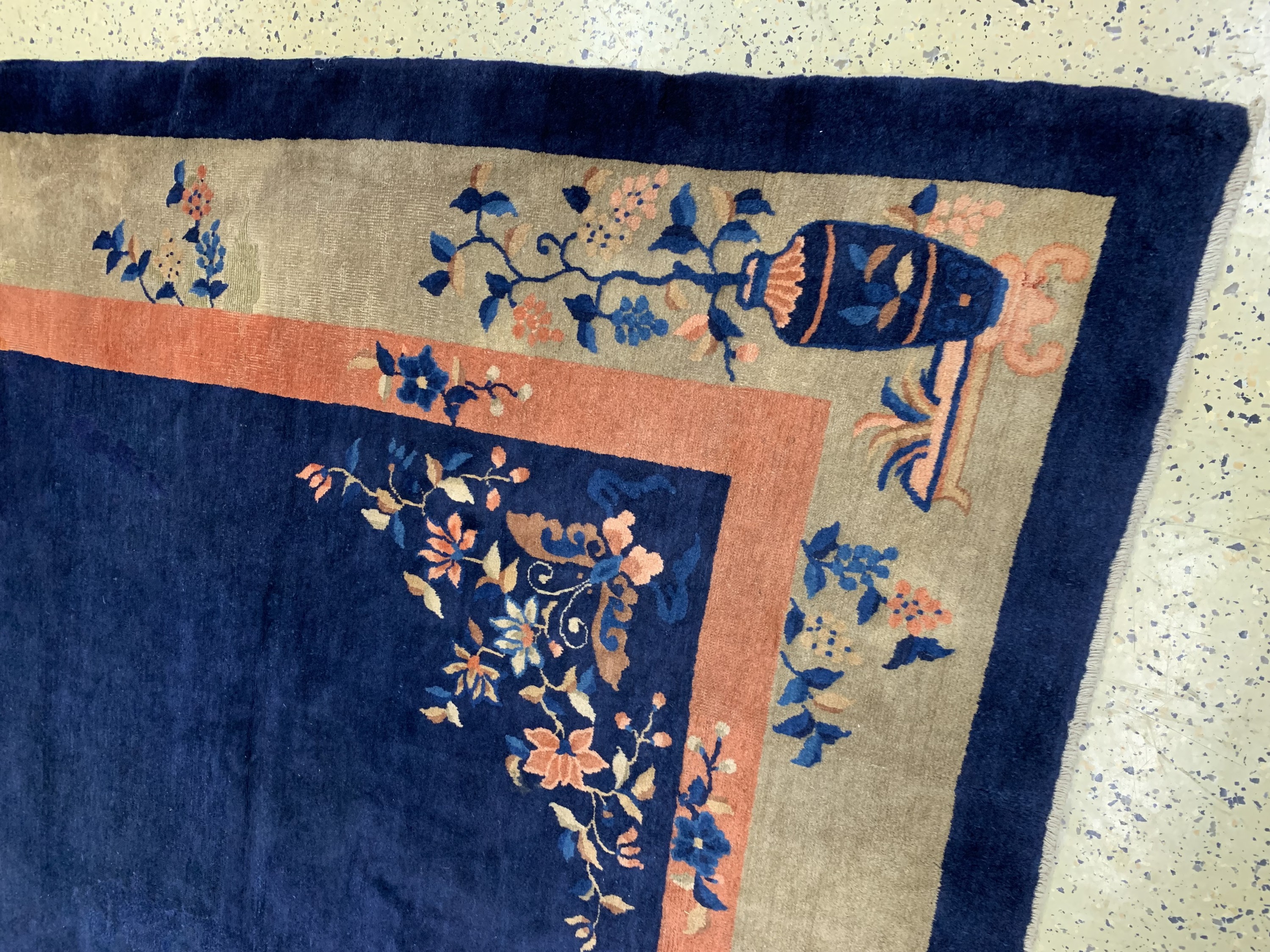 Detail a: Peking antik, China, um 1900, Wolle auf Baumwolle, ca. 575 x 377 cm, gereinigt, EHZ: 3, (mehrere restaurierungen)