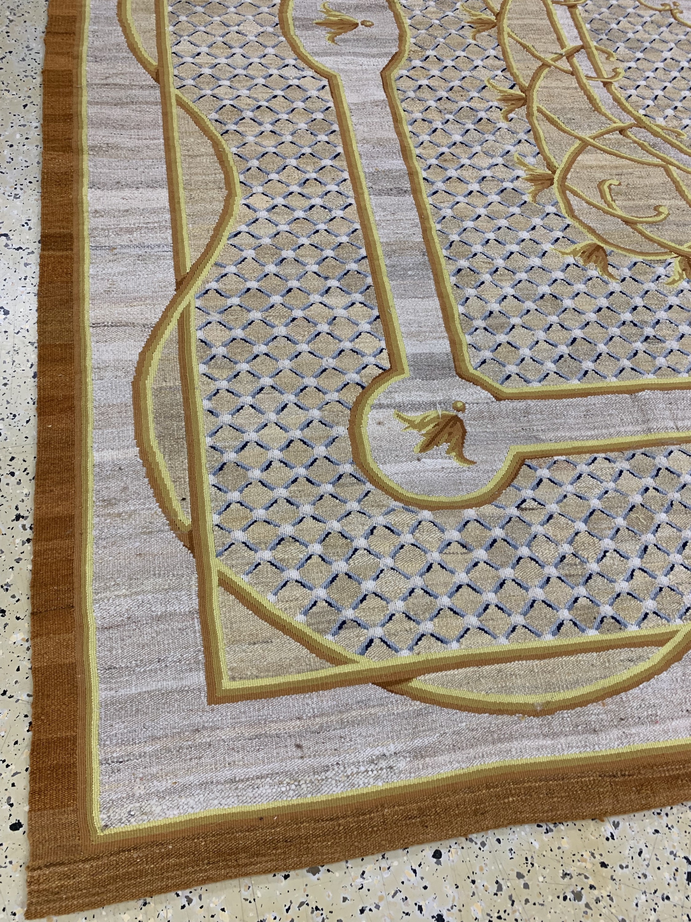 Detail g: Aubusson"flachgewebt", China, Mitte 20.Jhd,Wolle auf Baumwolle, ca. 370 x 270 cm, nehezu neuwertig