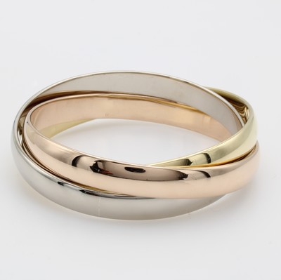 26975937b - Cartier Tricolor-Armreif Trinity, GG/WG/RG 750/000, sign. Ref.-Nr., Durchm. ca. 7 cm, ...