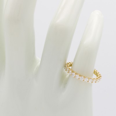 26975957b - Memoryring mit Brillanten, GG 750/000, 25 Brill. zus. 1.35 ct feines Weiß /si-p, RW ca. ...