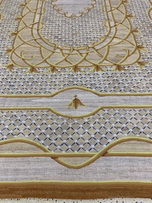 26975991f - Aubusson"flachgewebt", China, Mitte 20.Jhd,Wolle auf Baumwolle, ca. 370 x 270 ...