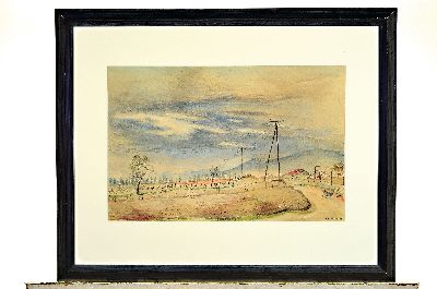 26976072k - Eugen Croissant, 1898 Landau-1976 Breitbrunn, Pfälzer Landschaft bei Landau, ...