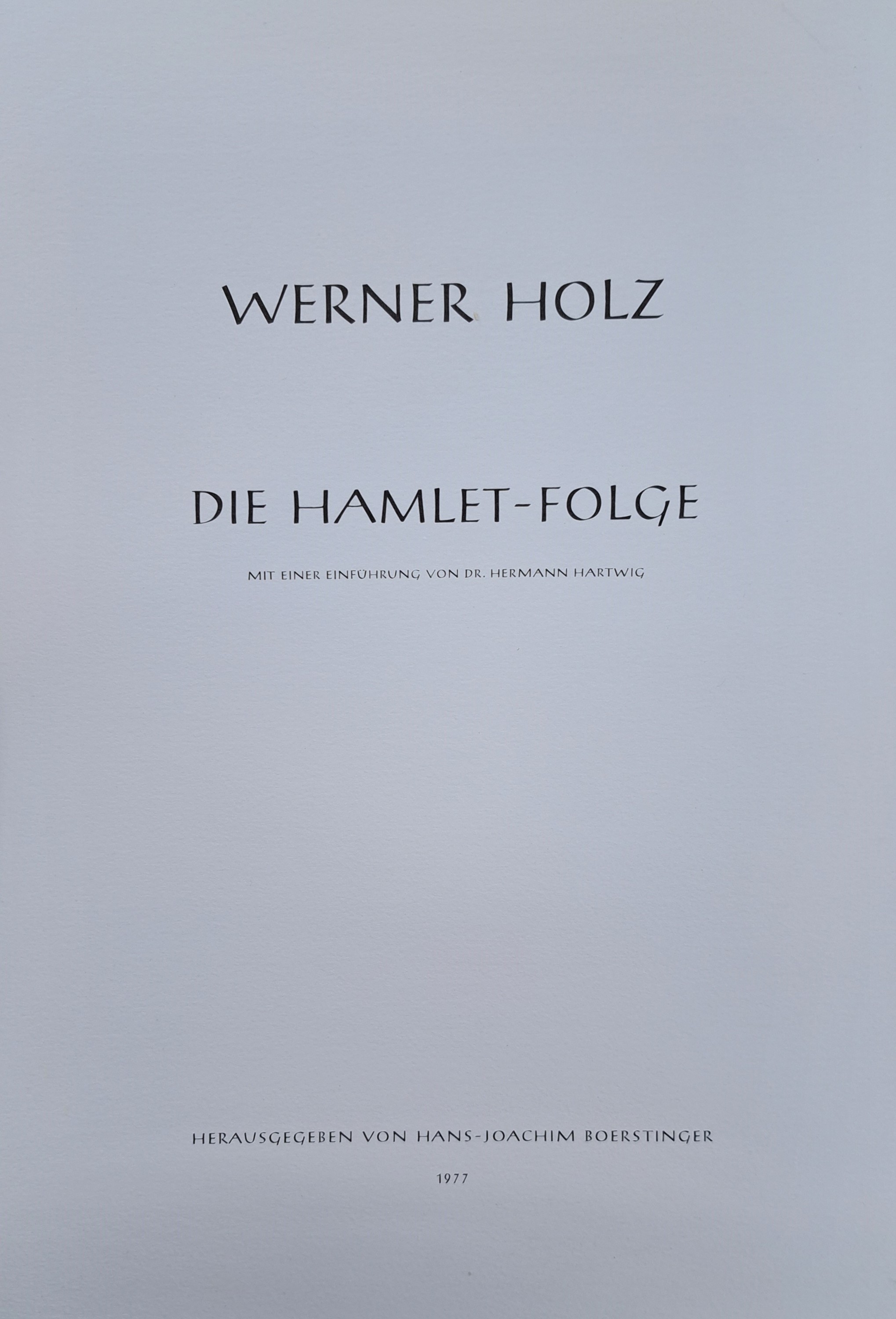 Detail i: Werner Holz, 1948 Grünstadt-1991 Ludwigshafen, Die Hamlet-Folge, Mappe mit 9 Lithographien, alle handsigniert und num. 83/100, hrg. von Hans-Joachim ...