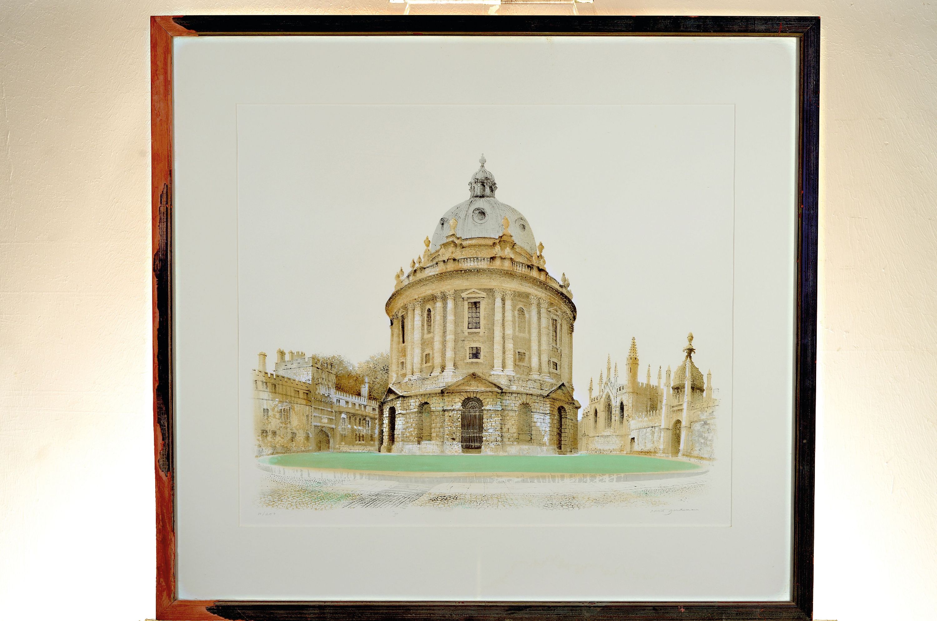 Detail k: David Gentleman, geb. 1930 Brentford/UK, The Radcliffe Camera Oxford, Farblithographie, handsign. und num. 10/200, ca. 42x52cm, PP, u.Gl., R. ca. ...