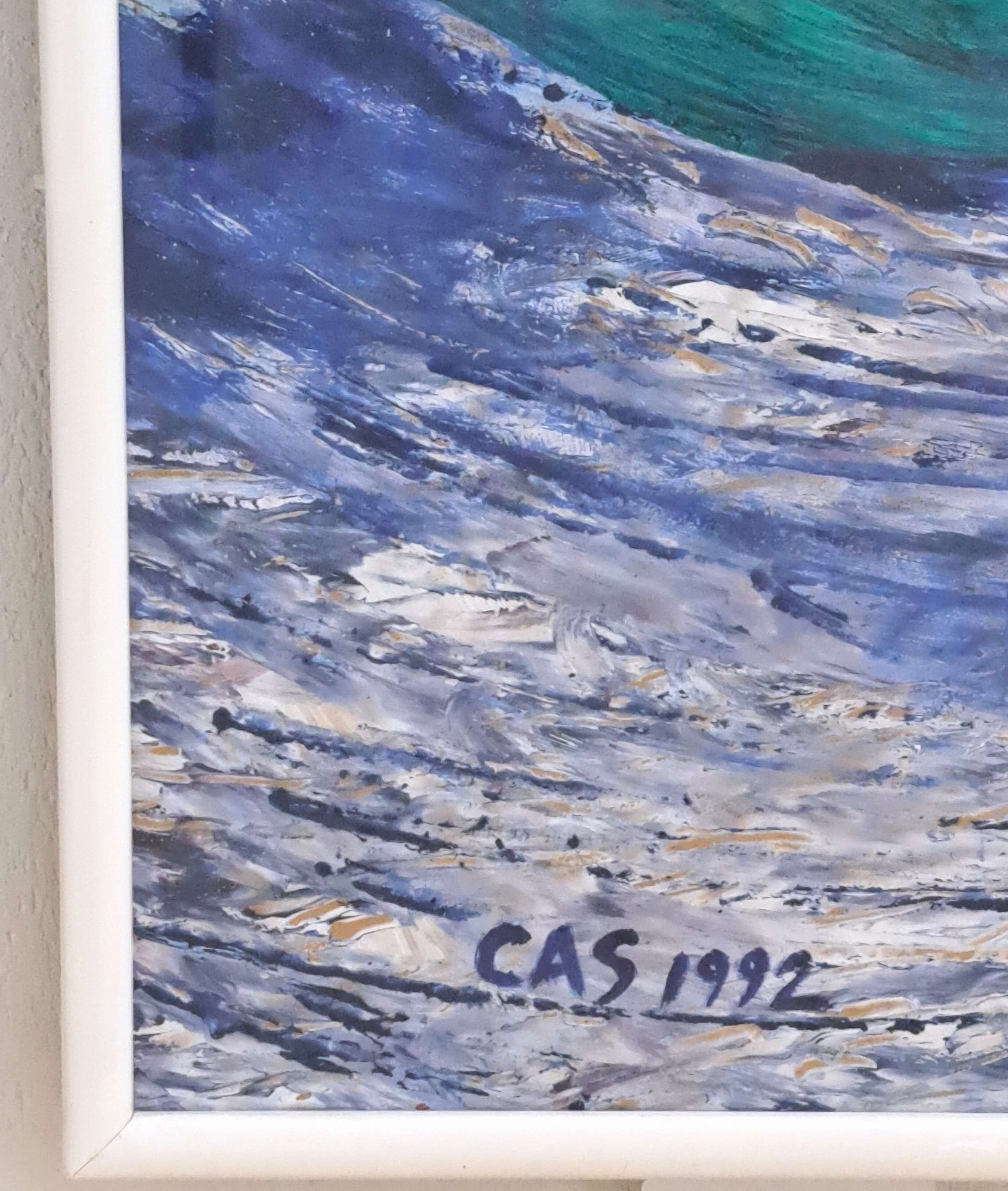 Detail b: Cas (Cassie) Snelgar, geb. 1970 Johannesburg/ Südafrika, Force of Nature, Öl und Mischtechnik auf Malkarton, sign. und dat. 92, ca. 98x78cm, u.Gl., ...