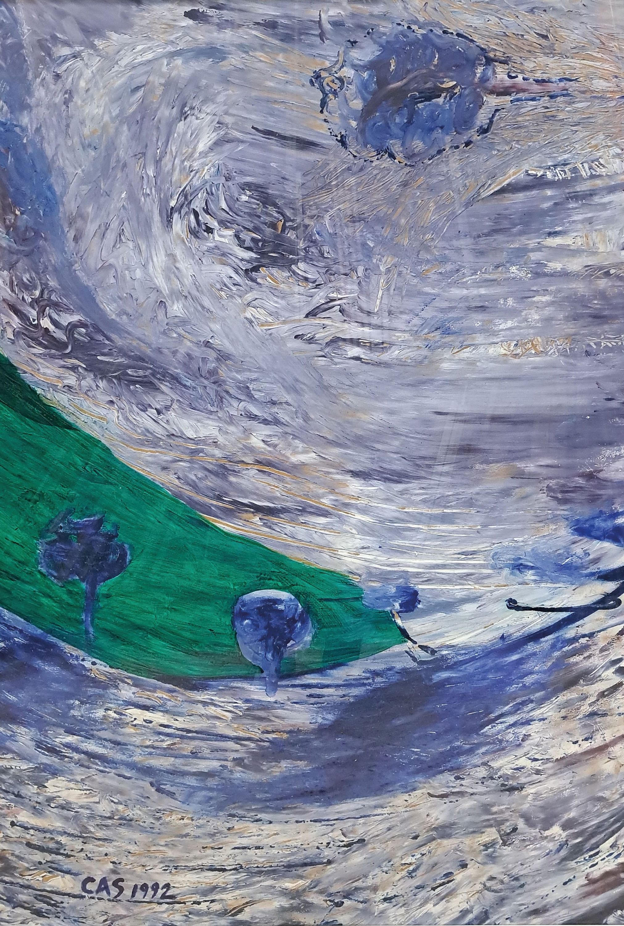 Detail k: Cas (Cassie) Snelgar, geb. 1970 Johannesburg/ Südafrika, Force of Nature, Öl und Mischtechnik auf Malkarton, sign. und dat. 92, ca. 98x78cm, u.Gl., ...