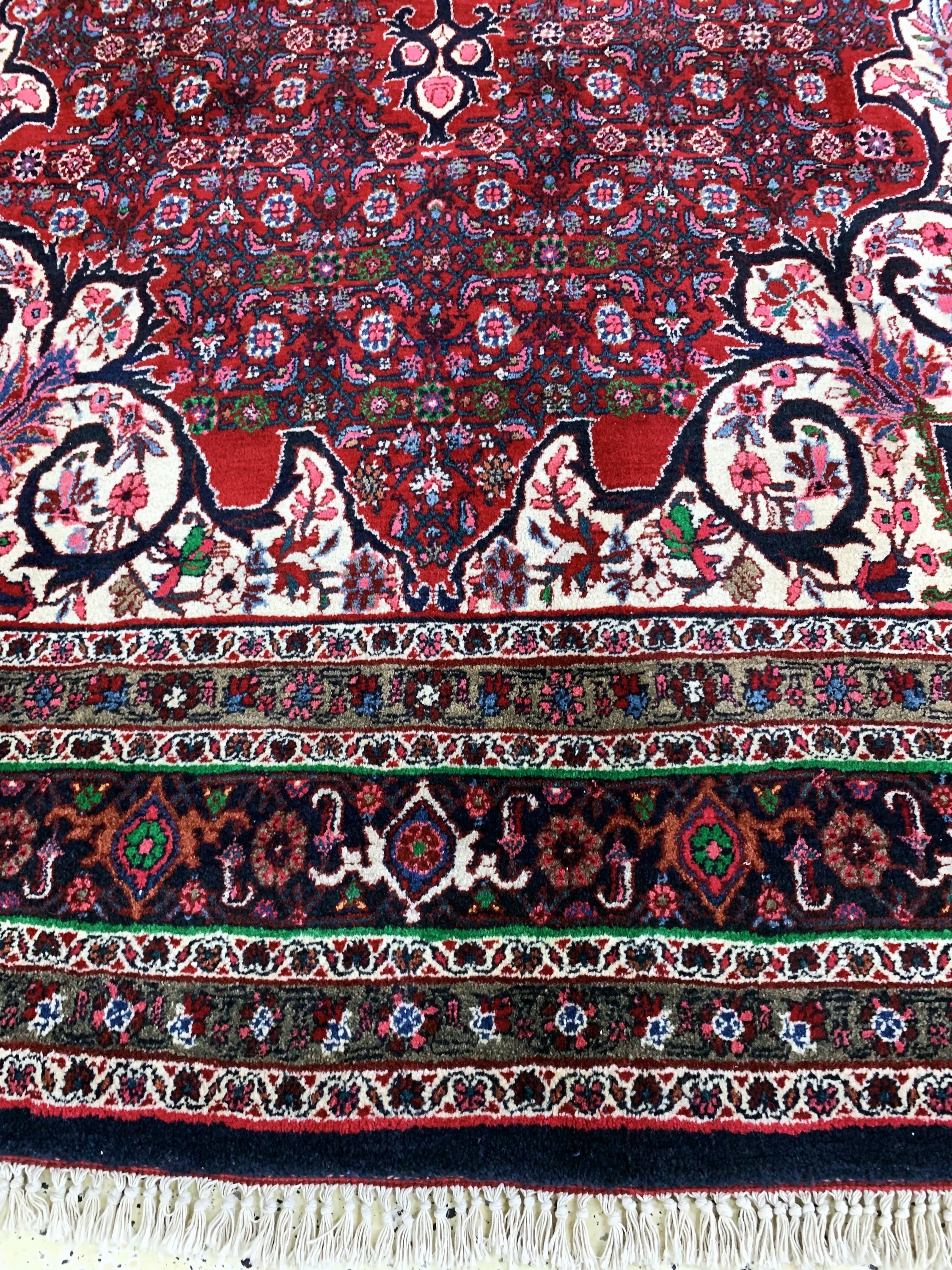 Detail f: Bidjar alt, Persien, Mitte 20.Jhd, Wolle auf Baumwolle, ca. 345 x 205 cm, gereinigt, EHZ: 1-2