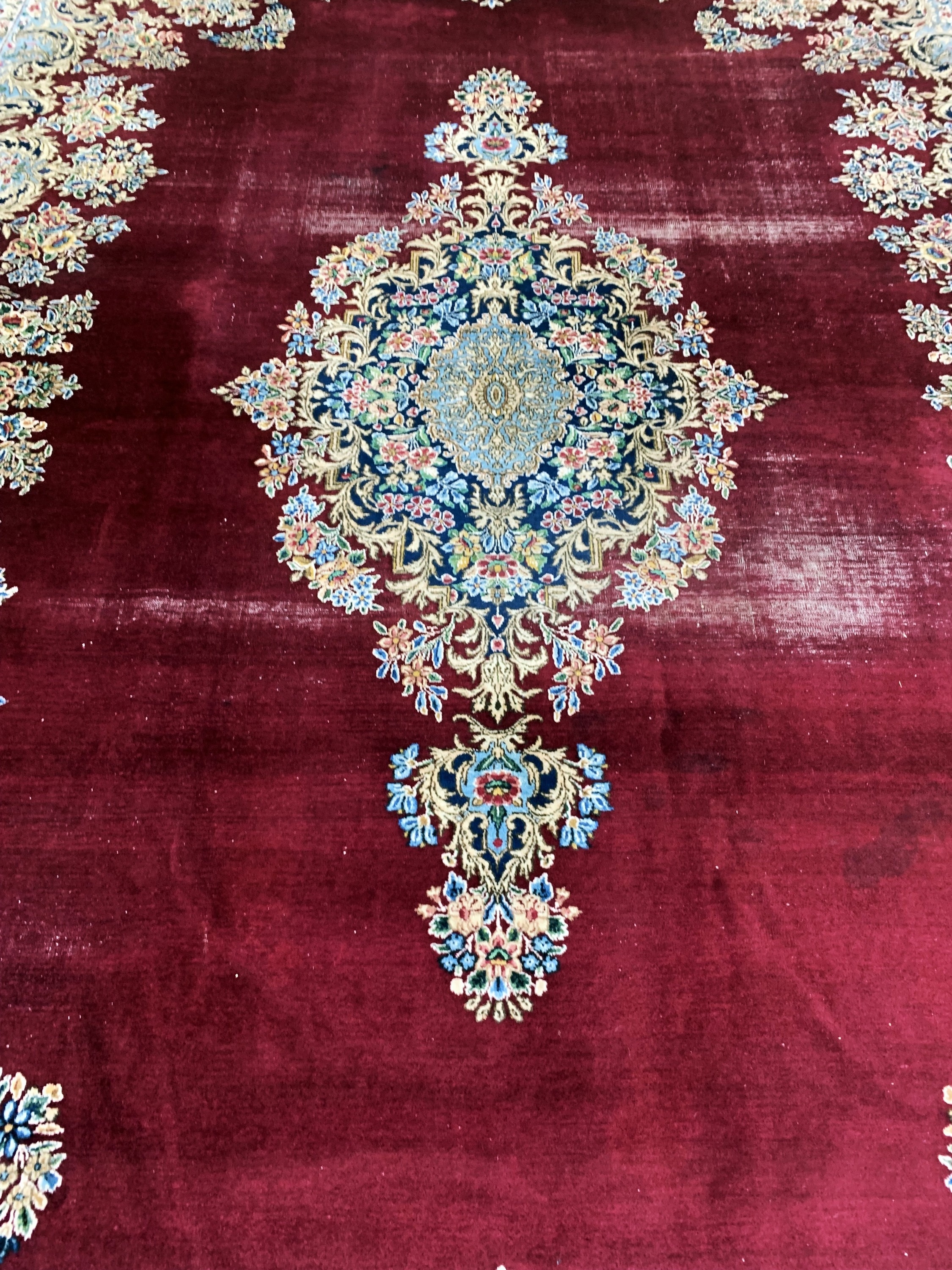 Detail d: Kerman"Lawar"alt, Persien, Anfang 20.Jhd, Wolle auf Baumwolle, ca. 500 x 360 cm, EHZ: 4