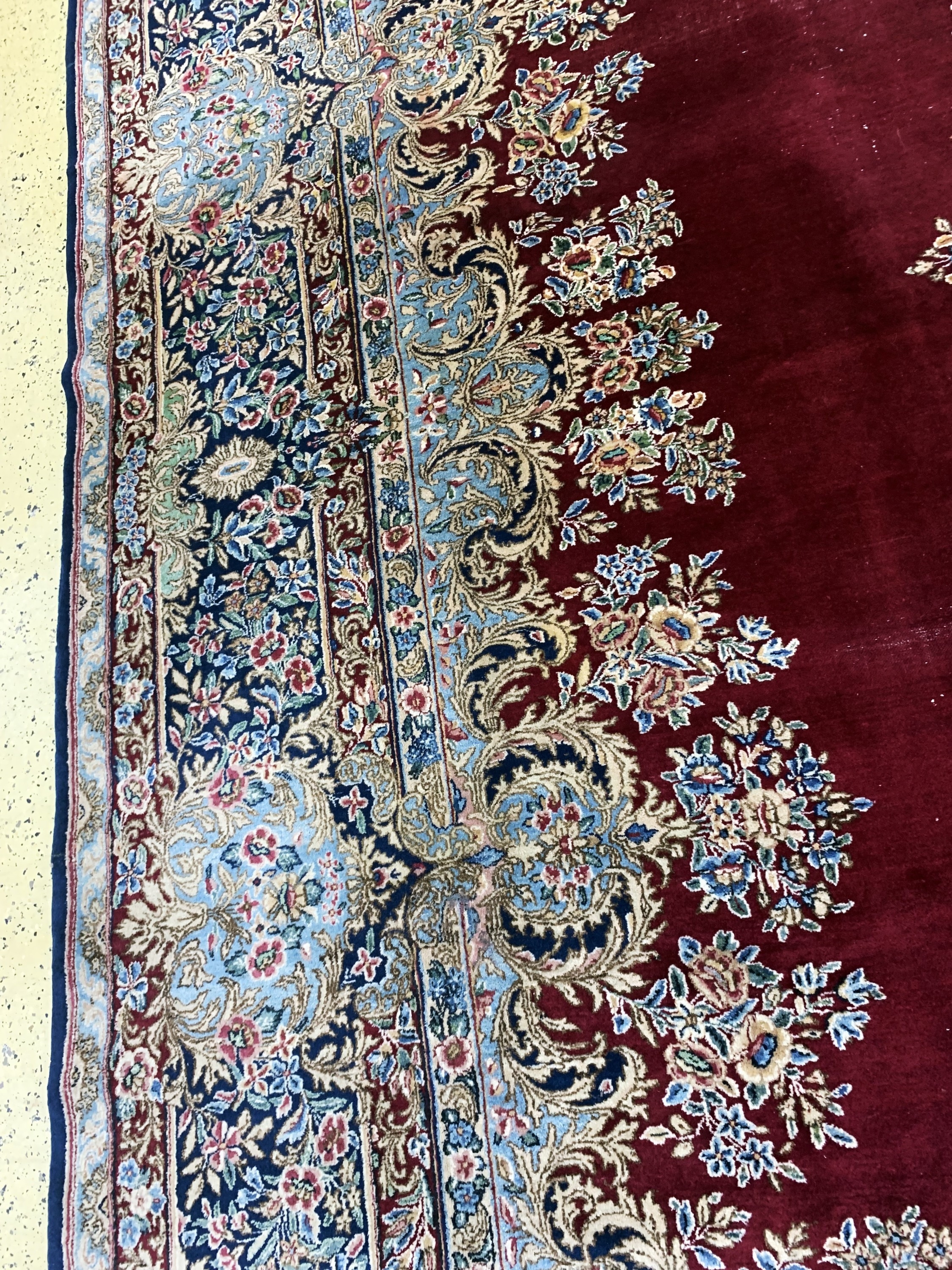 Detail e: Kerman"Lawar"alt, Persien, Anfang 20.Jhd, Wolle auf Baumwolle, ca. 500 x 360 cm, EHZ: 4