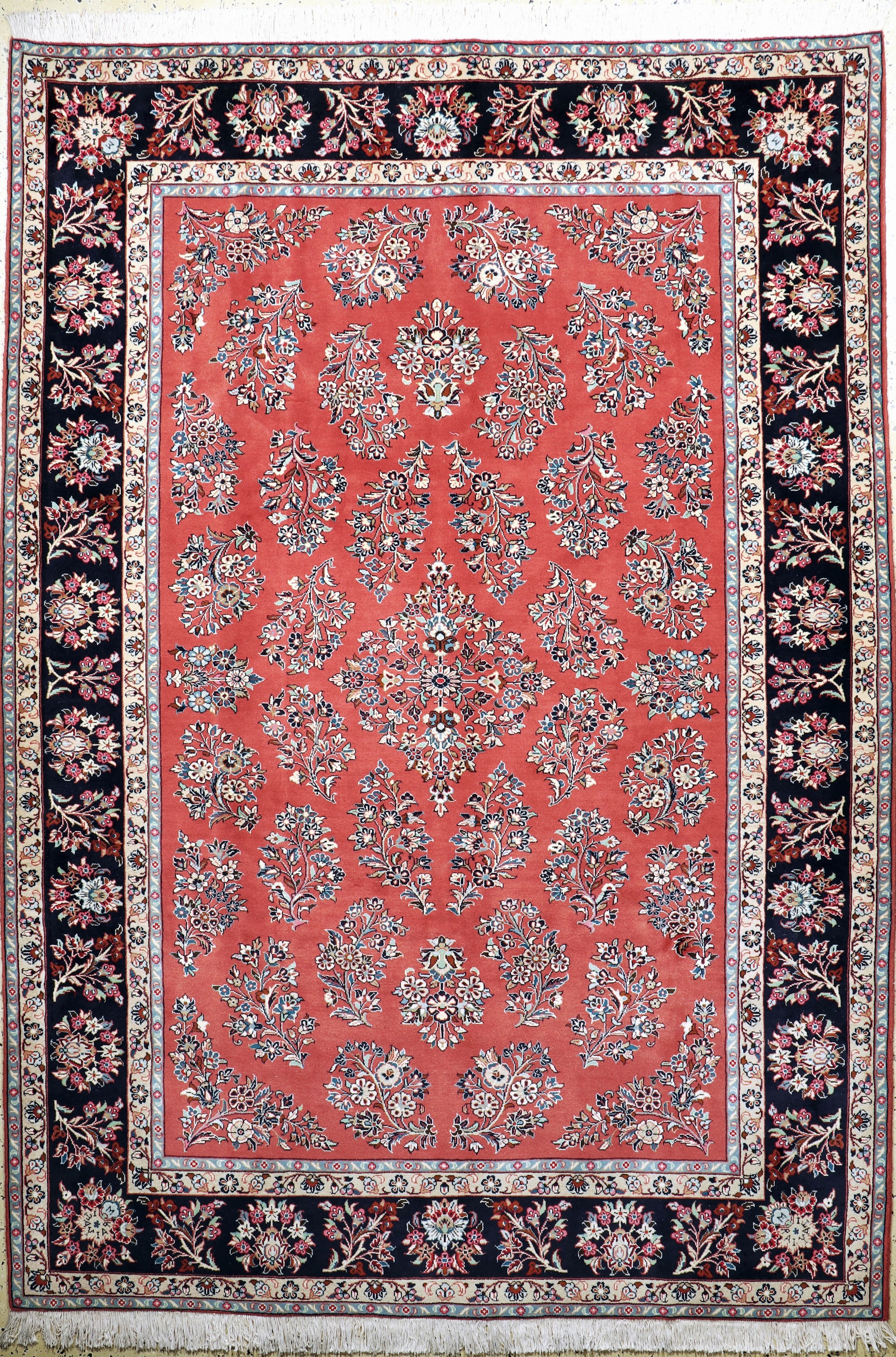 Sarogh Kork fein, Persien, Ende 20.Jhd, Korkwolle auf Baumwolle, ca. 300 x 210 cm, nahezu neuwertig