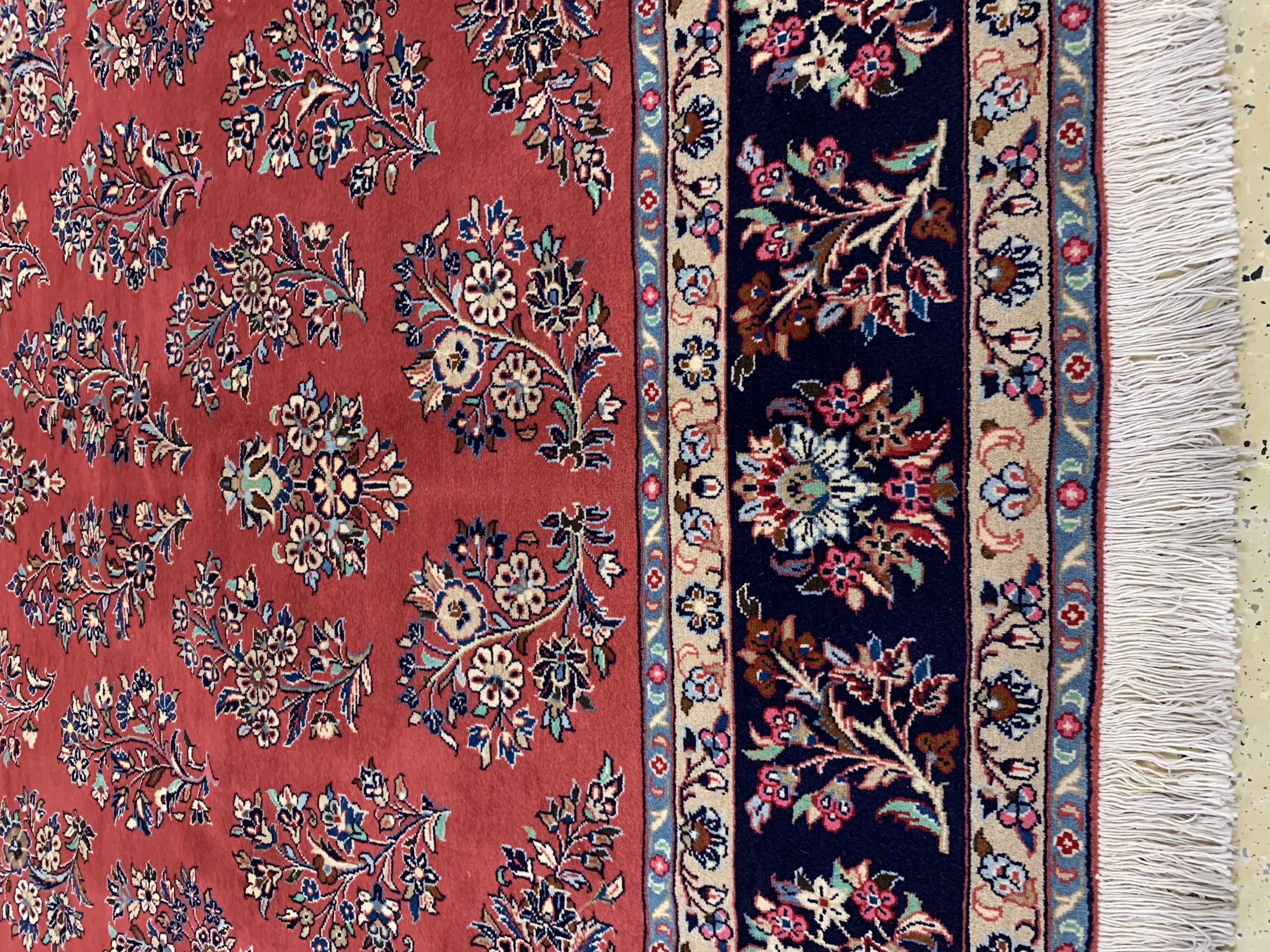 Detail b: Sarogh Kork fein, Persien, Ende 20.Jhd, Korkwolle auf Baumwolle, ca. 300 x 210 cm, nahezu neuwertig