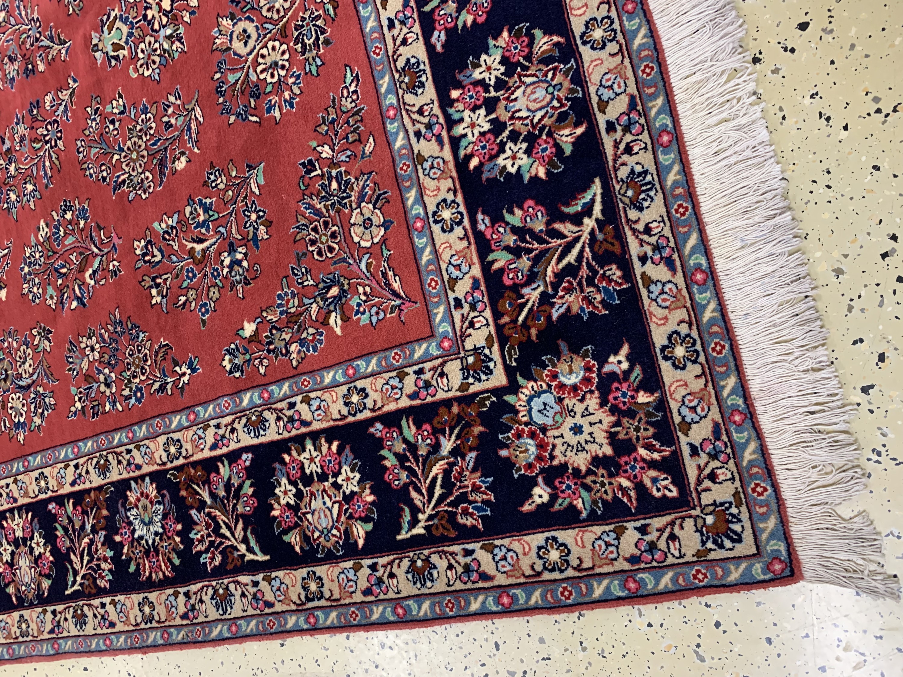 Detail c: Sarogh Kork fein, Persien, Ende 20.Jhd, Korkwolle auf Baumwolle, ca. 300 x 210 cm, nahezu neuwertig