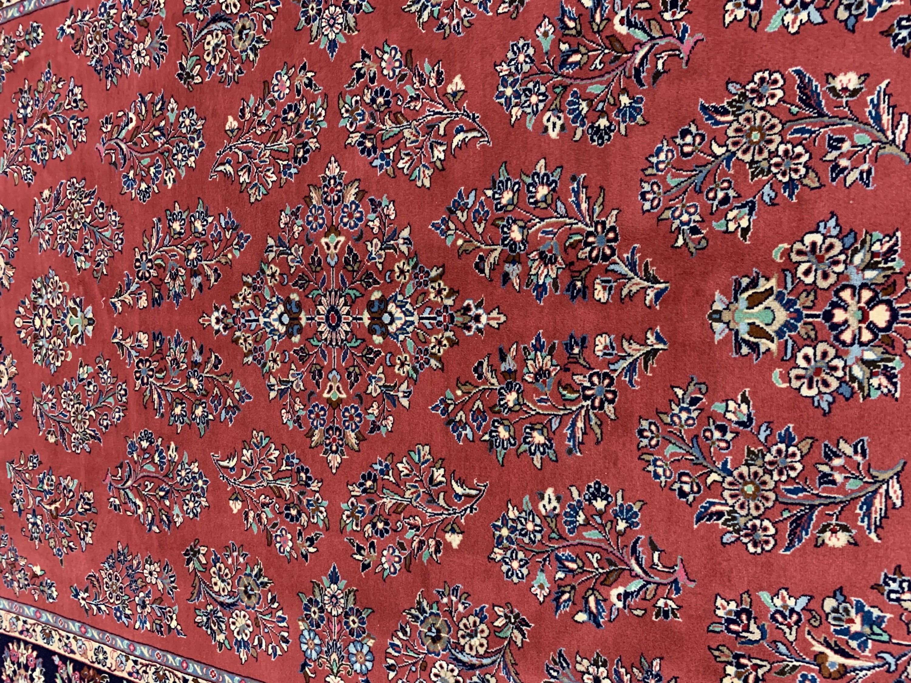 Detail d: Sarogh Kork fein, Persien, Ende 20.Jhd, Korkwolle auf Baumwolle, ca. 300 x 210 cm, nahezu neuwertig