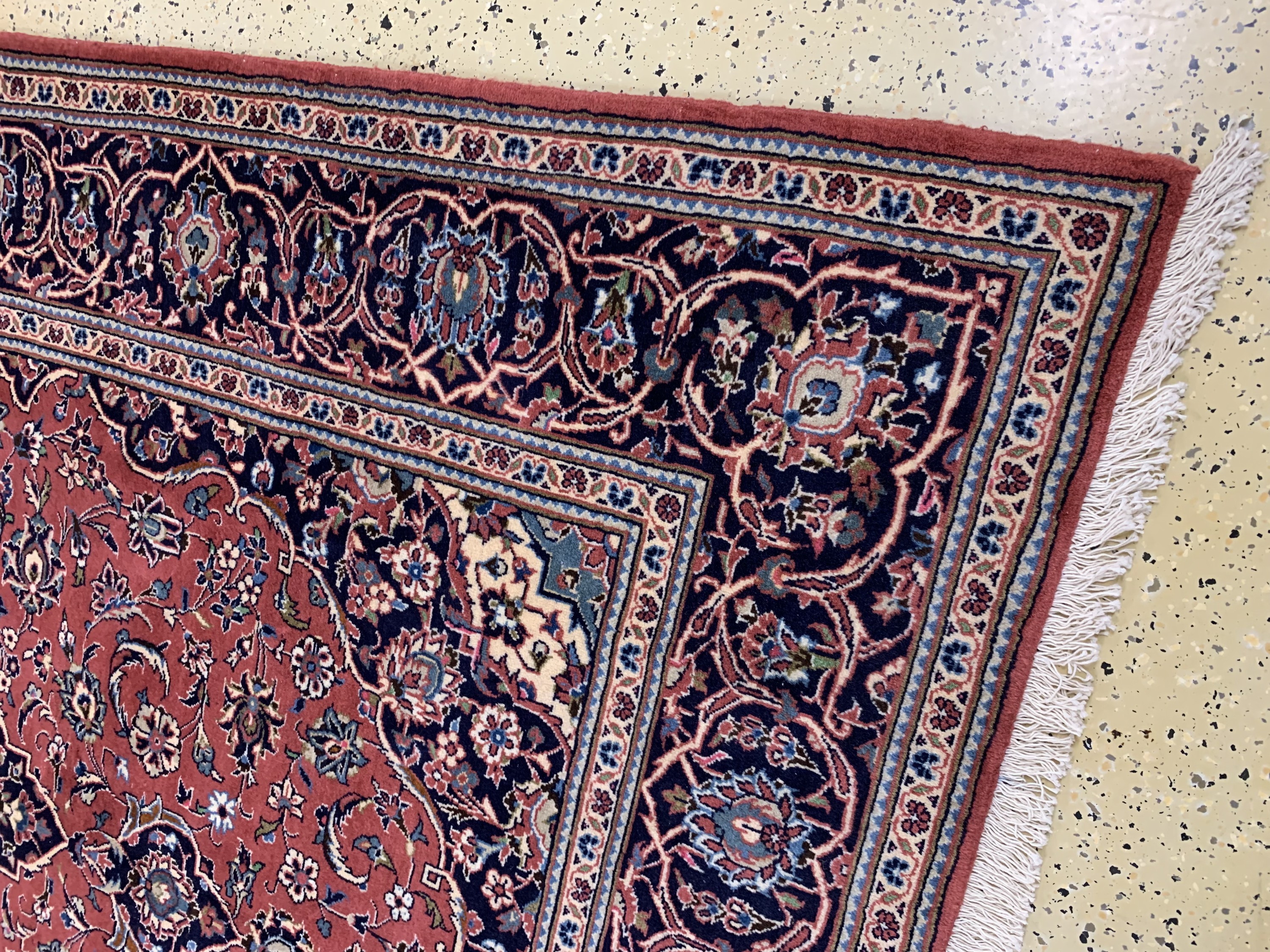 Detail a: Keschan, Persien, Ende 20.Jhd, Wolle auf Baumwolle, ca. 300 x 195 cm, nahezu neuwertig