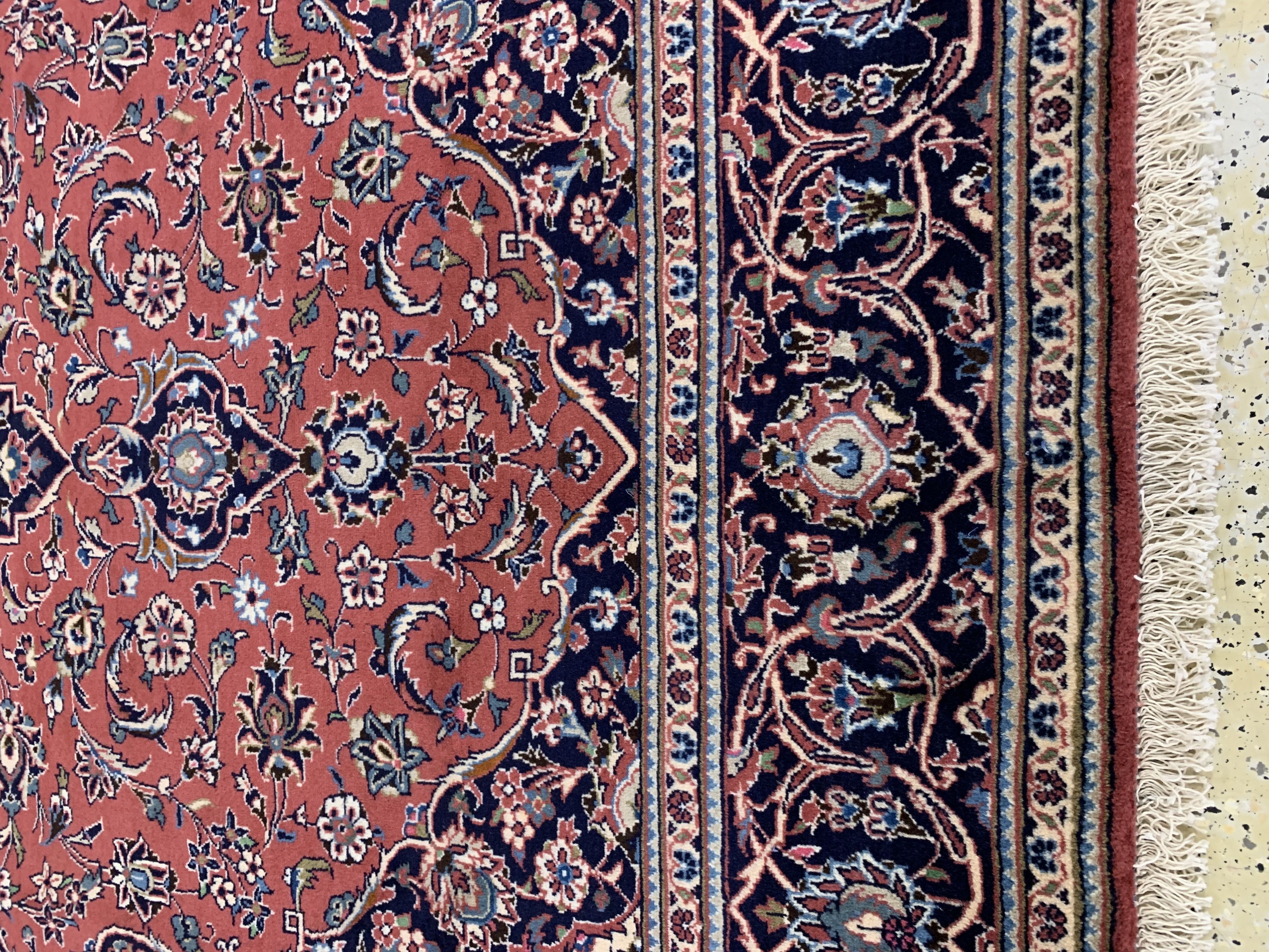 Detail f: Keschan, Persien, Ende 20.Jhd, Wolle auf Baumwolle, ca. 300 x 195 cm, nahezu neuwertig