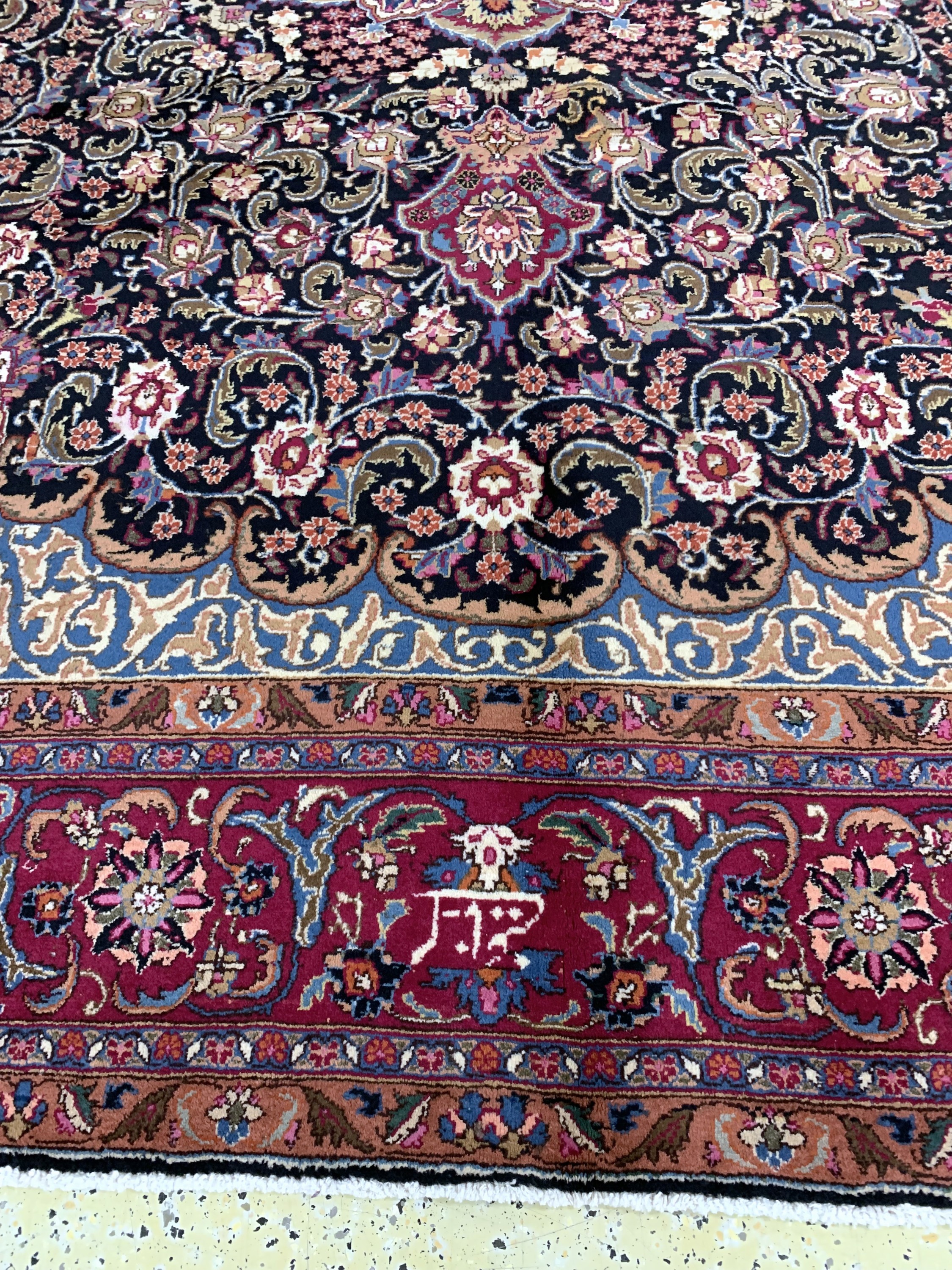 Detail f: Kaschmar, Persien, Ende 20.Jhd, Wolle auf Baumwolle, ca. 385 x 290 cm, nahezu neuwertig