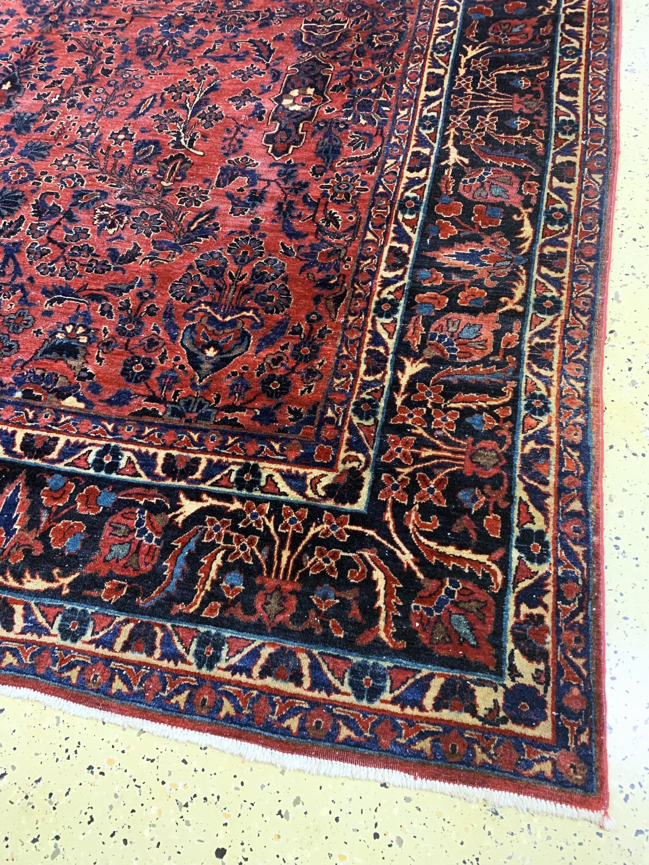 Detail a: Us Re-Import Sarogh antik, Persien, um 1900, Wolle auf Baumwolle, ca. 350 x 270 cm, EHZ: 2-3