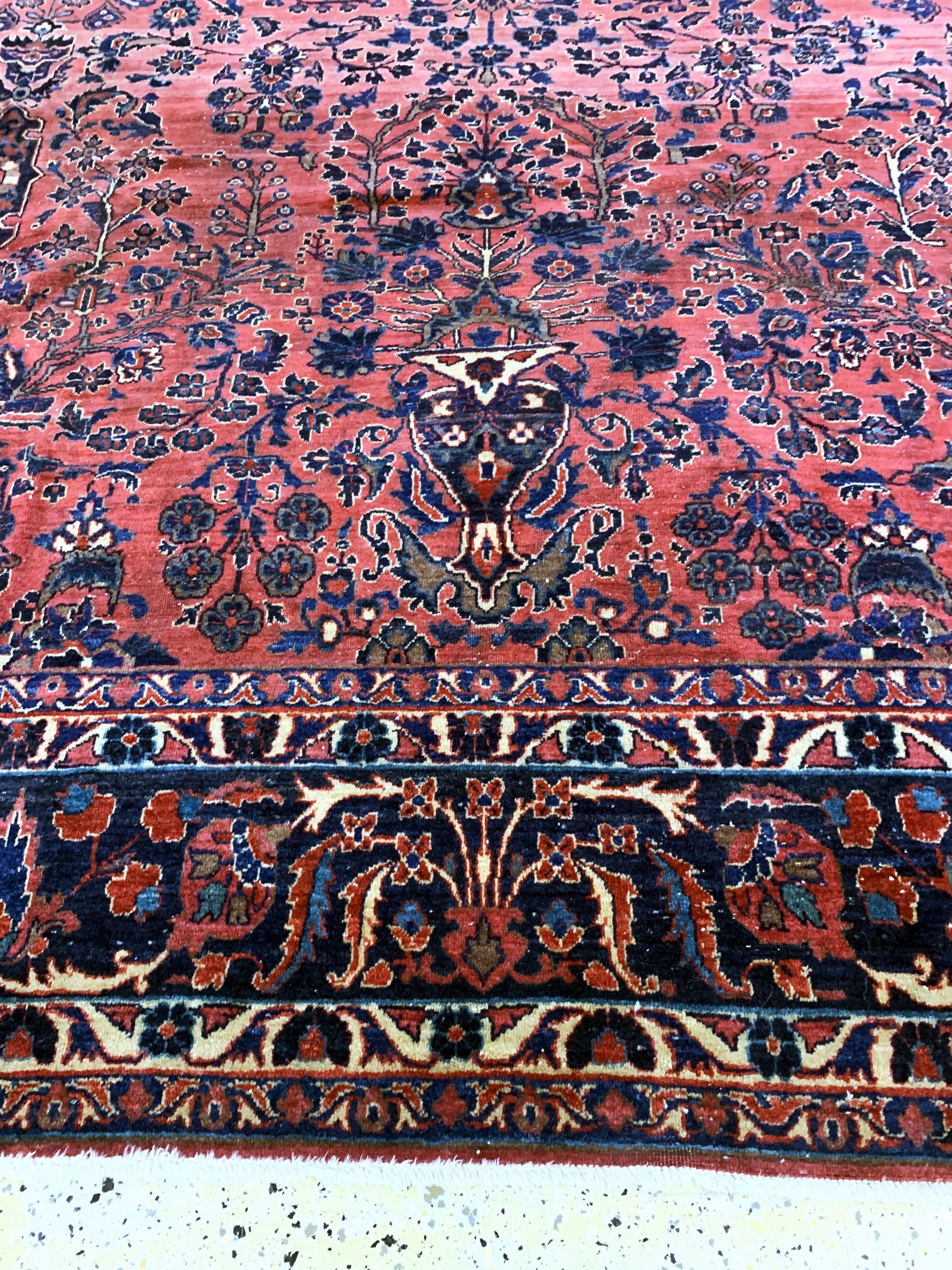 Detail f: Us Re-Import Sarogh antik, Persien, um 1900, Wolle auf Baumwolle, ca. 350 x 270 cm, EHZ: 2-3