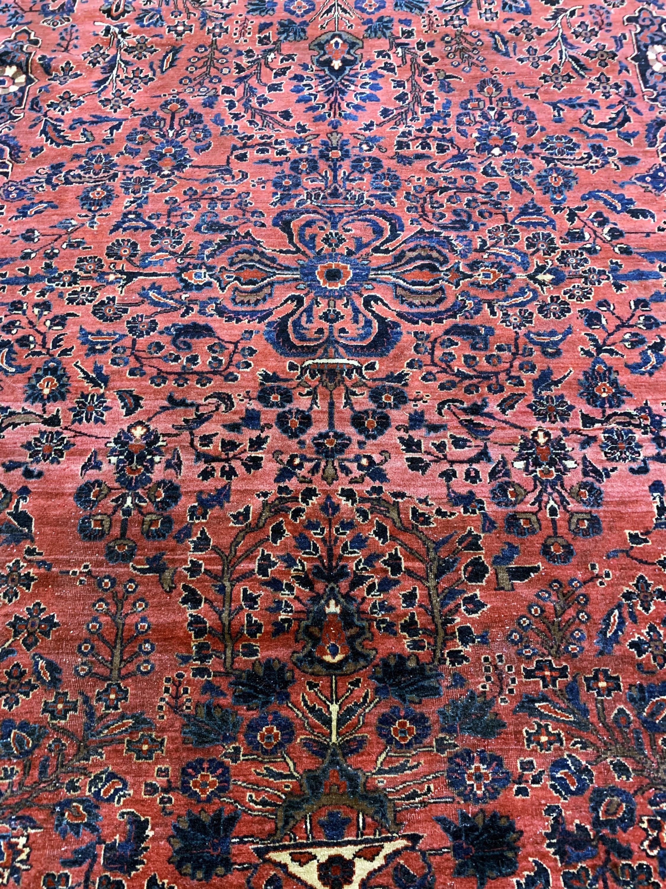 Detail h: Us Re-Import Sarogh antik, Persien, um 1900, Wolle auf Baumwolle, ca. 350 x 270 cm, EHZ: 2-3