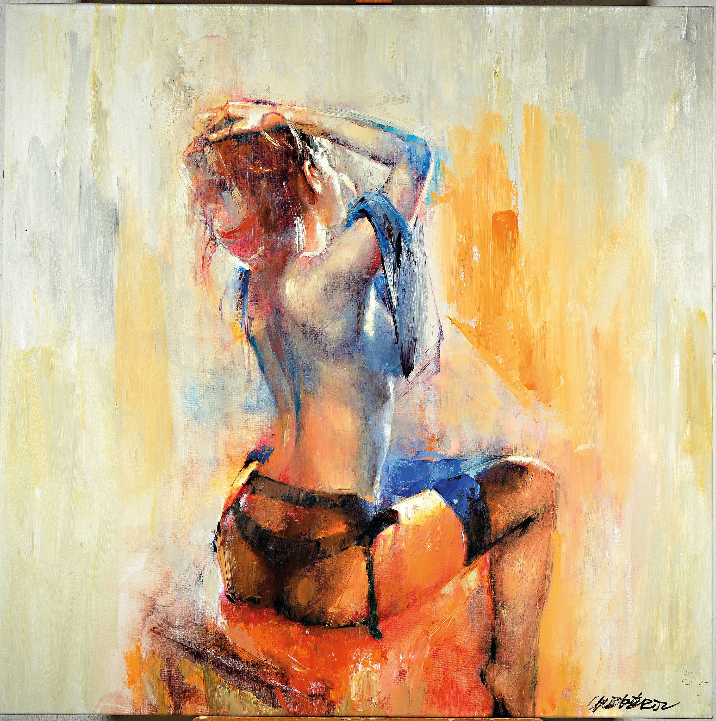 Image 26976278 - Talantbek Chekirov, geb. 1971 Kirgisistan, The Sun, Öl/Lwd, rechts unten signiert, ca. ...