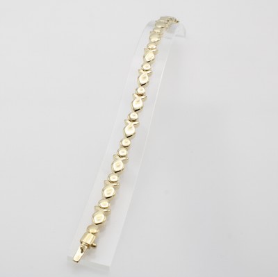 Image 26976202 - Armband, GG 585/000, Glieder z.T. in Fisch- form, Kastenschl. m. Sicherheitsacht, L. ca. ...
