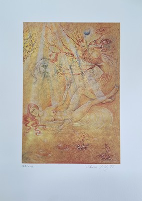 26976217a - Werner Holz, 1948 Grünstadt-1991 Ludwigshafen, Die Hamlet-Folge, Mappe mit 9 ...