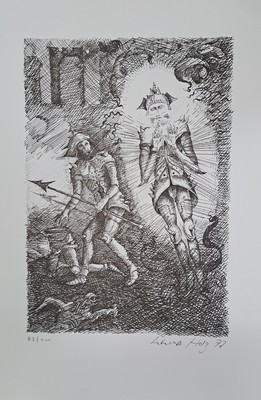 26976217b - Werner Holz, 1948 Grünstadt-1991 Ludwigshafen, Die Hamlet-Folge, Mappe mit 9 ...