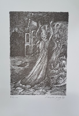 26976217d - Werner Holz, 1948 Grünstadt-1991 Ludwigshafen, Die Hamlet-Folge, Mappe mit 9 ...