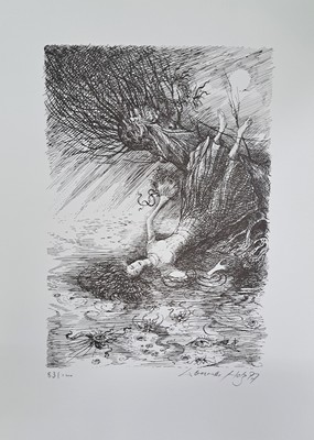 26976217e - Werner Holz, 1948 Grünstadt-1991 Ludwigshafen, Die Hamlet-Folge, Mappe mit 9 ...