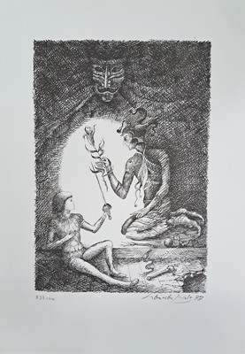 26976217g - Werner Holz, 1948 Grünstadt-1991 Ludwigshafen, Die Hamlet-Folge, Mappe mit 9 ...