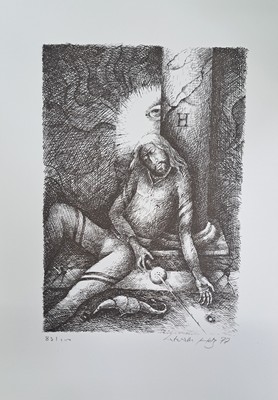 26976217h - Werner Holz, 1948 Grünstadt-1991 Ludwigshafen, Die Hamlet-Folge, Mappe mit 9 ...