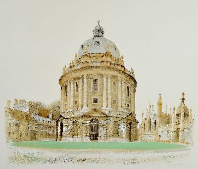 Image 26976230 - David Gentleman, geb. 1930 Brentford/UK, The Radcliffe Camera Oxford, Farblithographie, ...