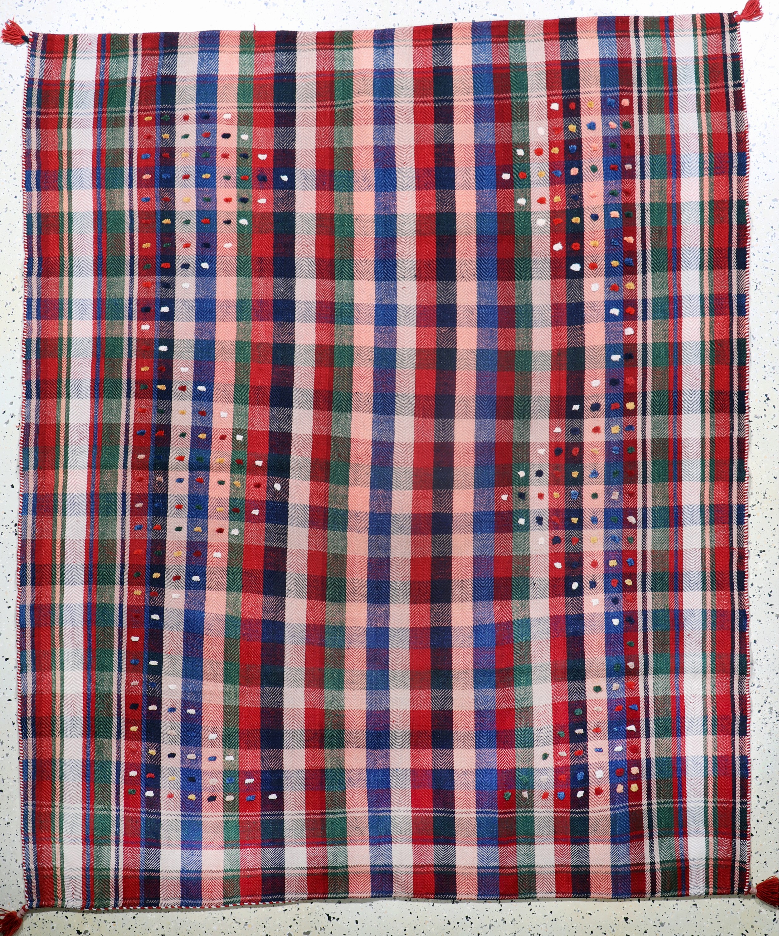 Nomaden-Decke"Djajim", Persien, Mitte 20.Jhd, Wolle auf Wolle, ca. 220 x 185 cm, EHZ: 1-2