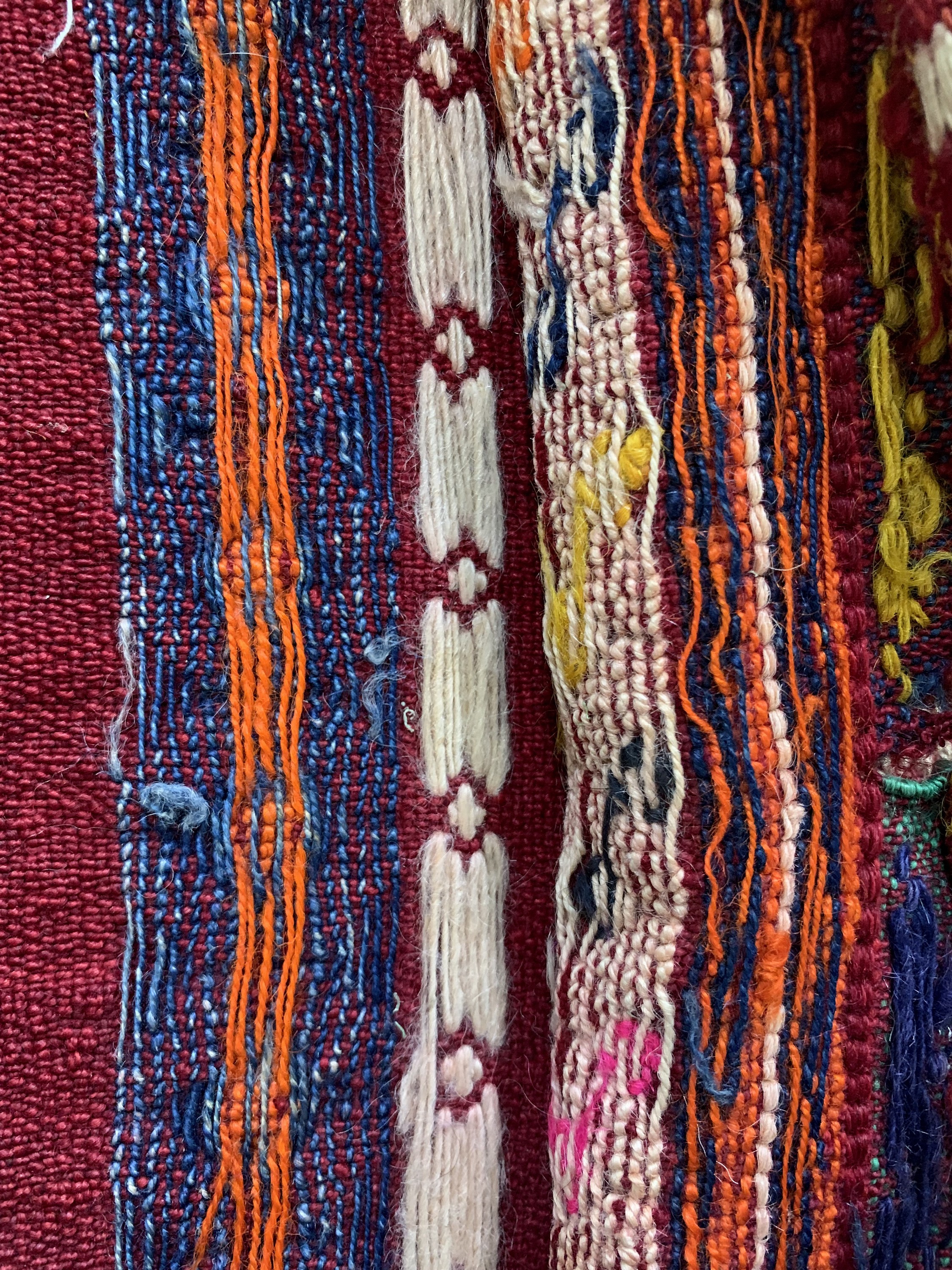 Detail e: 2 Sumakh Taschen, Türkei, Mitte 20.Jhd, Wolle auf Wolle, ca. 105 x 58 cm & ca. 54 x 50 cm, EHZ: 2
