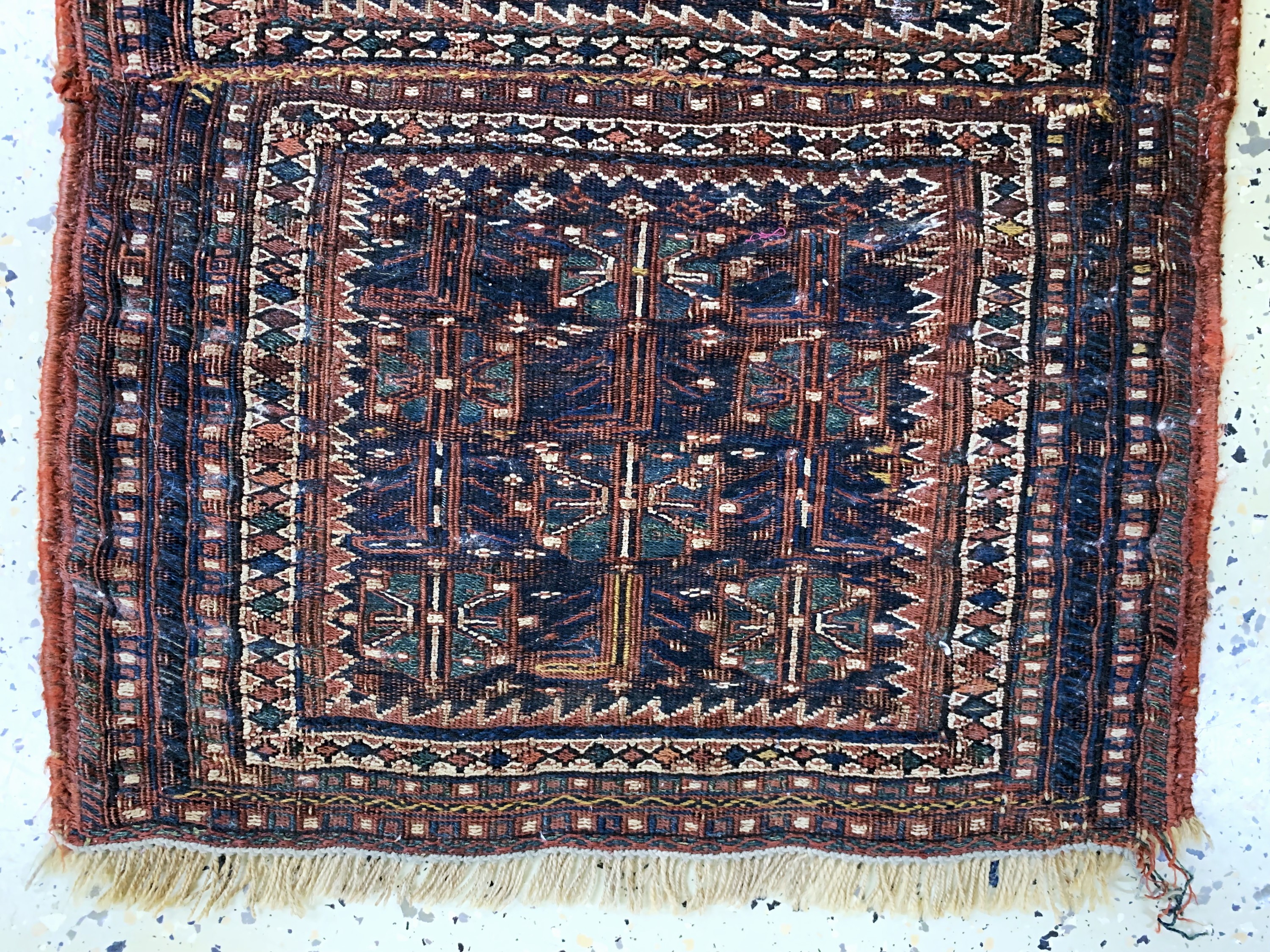 Detail b: Sumakh Taschenfront, Shahsawan, Persien, 19.Jhd, Wolle auf Wolle, ca. 73 x 55 cm, EHZ: 2