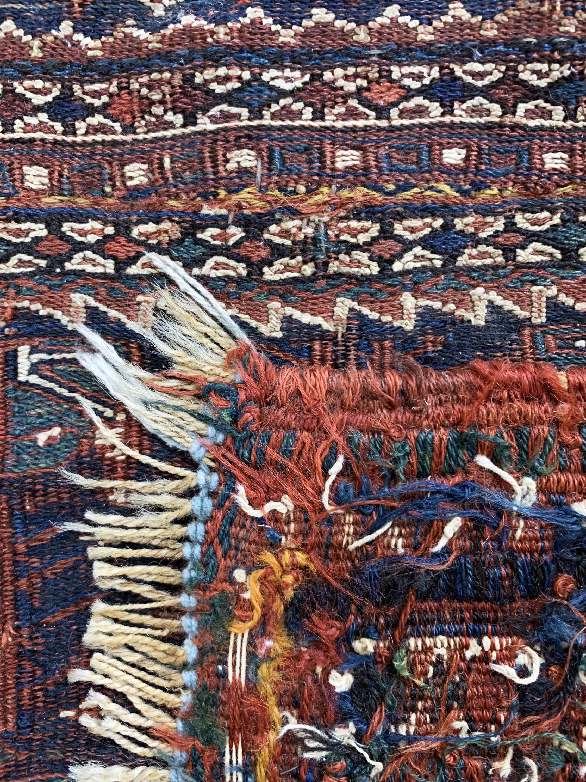 Detail c: Sumakh Taschenfront, Shahsawan, Persien, 19.Jhd, Wolle auf Wolle, ca. 73 x 55 cm, EHZ: 2