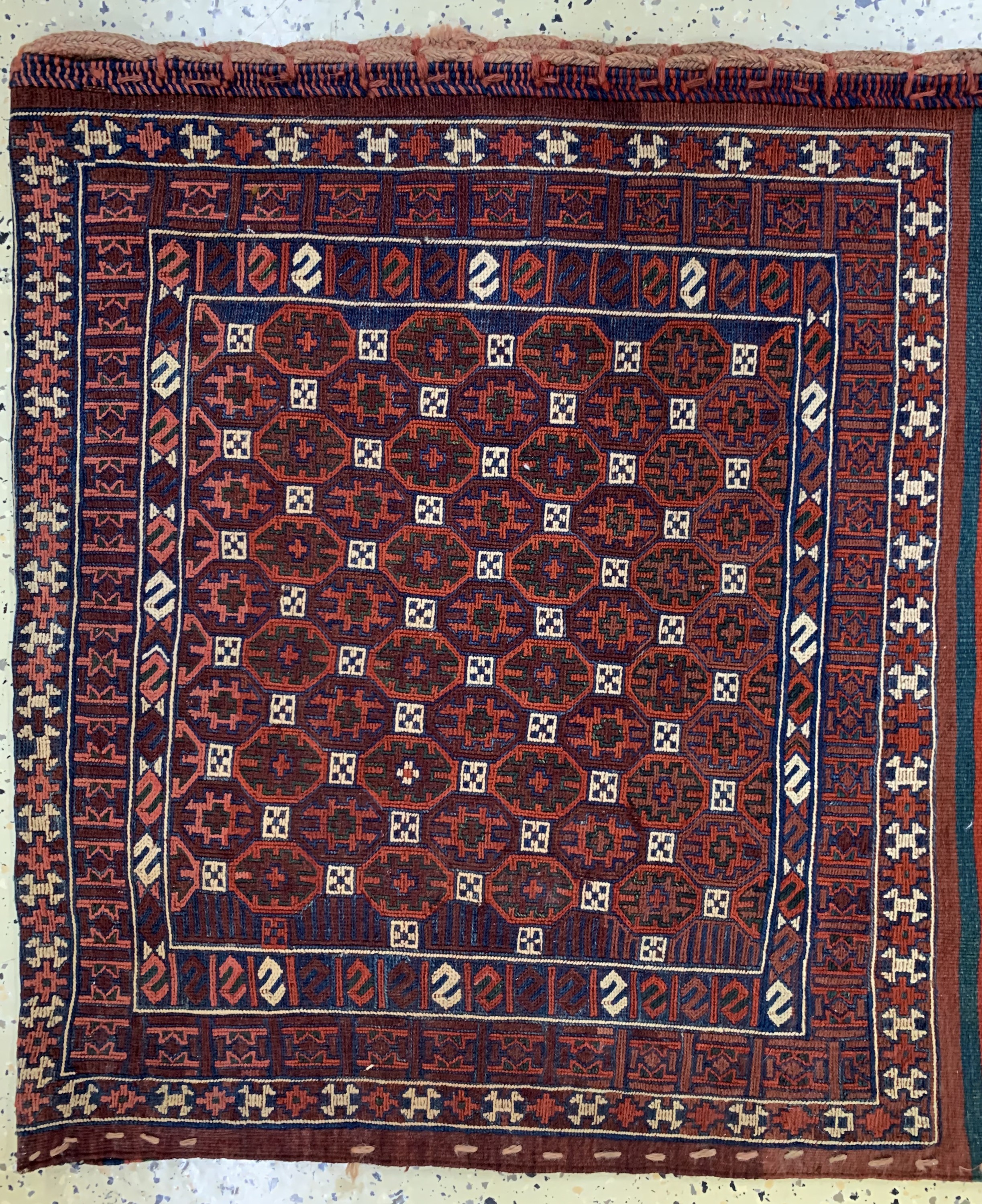 Detail b: Sumakh Khorjin, Persien, Anfang 20.Jhd, Wolle auf Wolle, ca. 155 x 85 cm, EHZ: 2