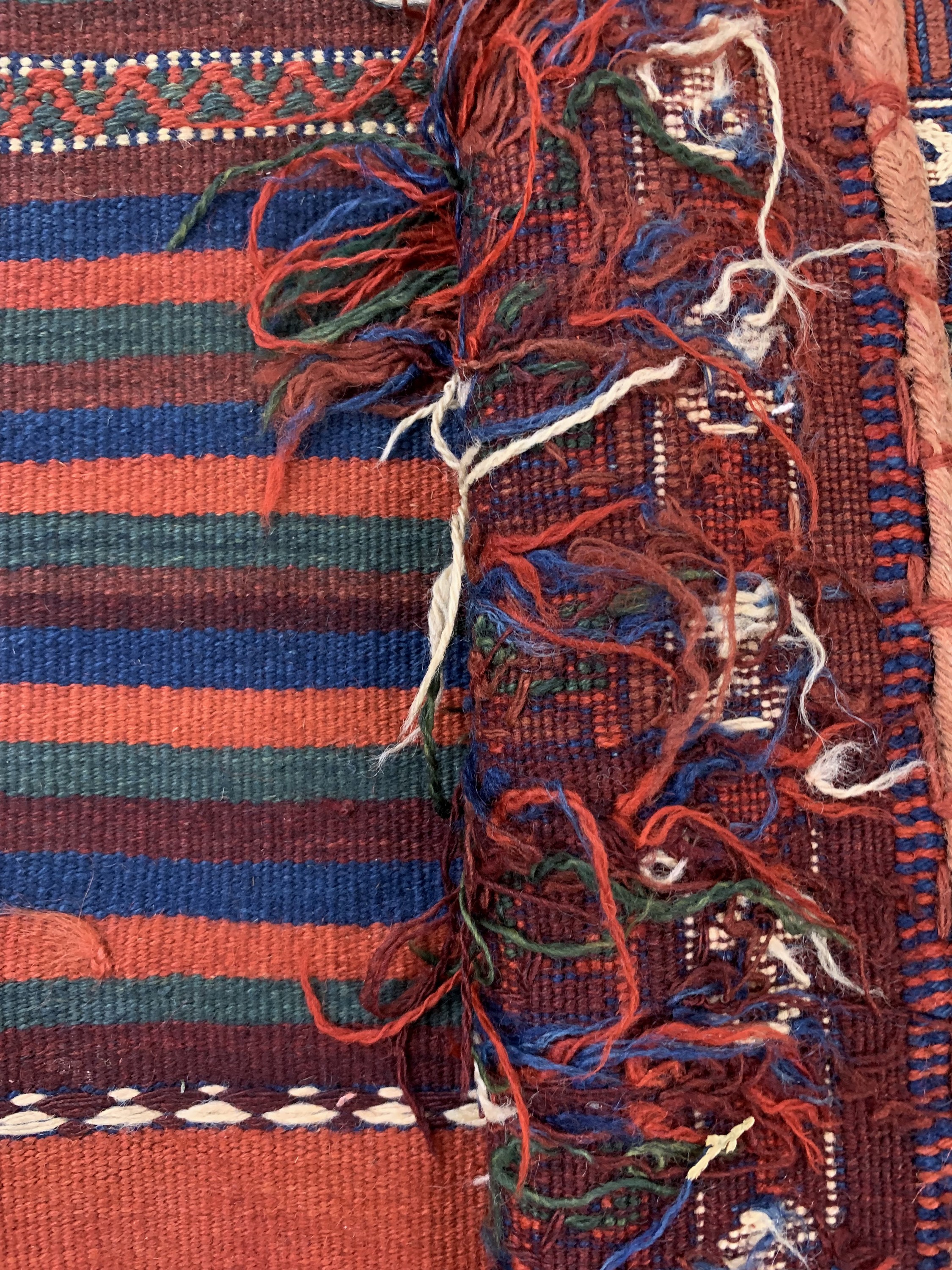 Detail d: Sumakh Khorjin, Persien, Anfang 20.Jhd, Wolle auf Wolle, ca. 155 x 85 cm, EHZ: 2