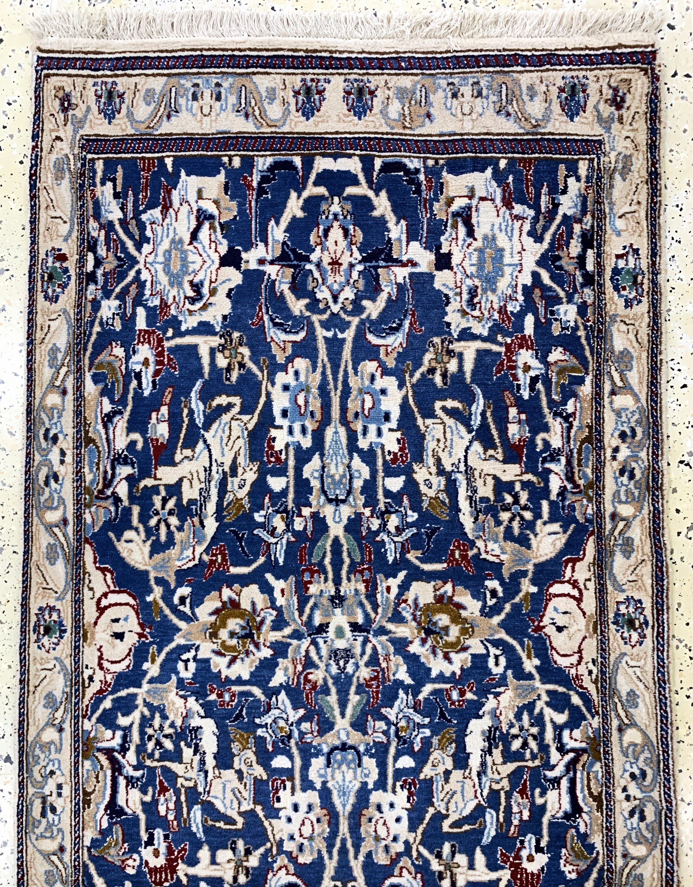 Detail a: Nain, Persien, Mitte 20.Jhd, Wolle auf Baumwolle, ca. 230 x 90 cm, EHZ: 2