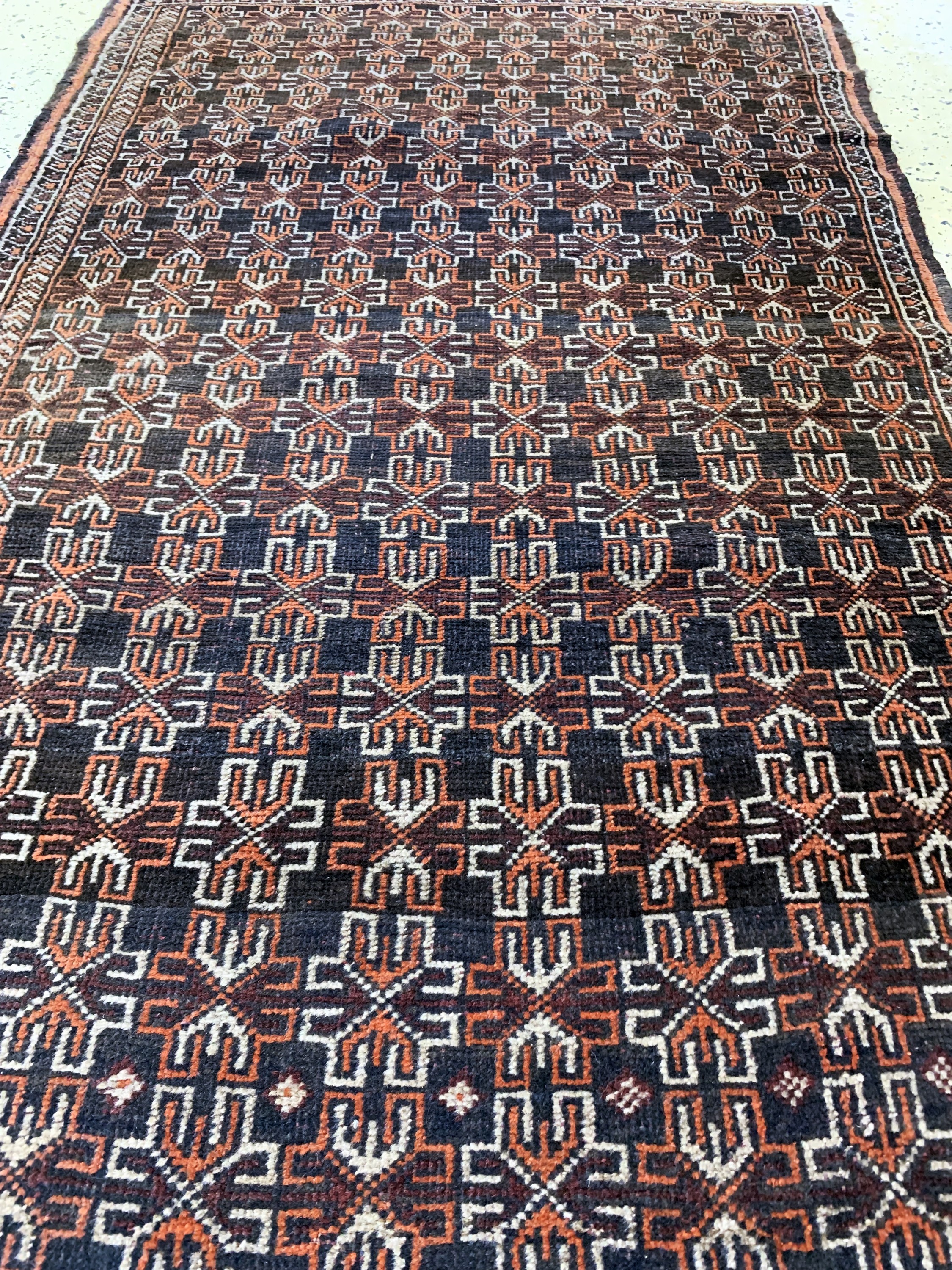 Detail b: Ersari antik, Afghanistan, um 1900, Wolle auf Wolle, ca. 145 x 90 cm, EHZ: 2-3