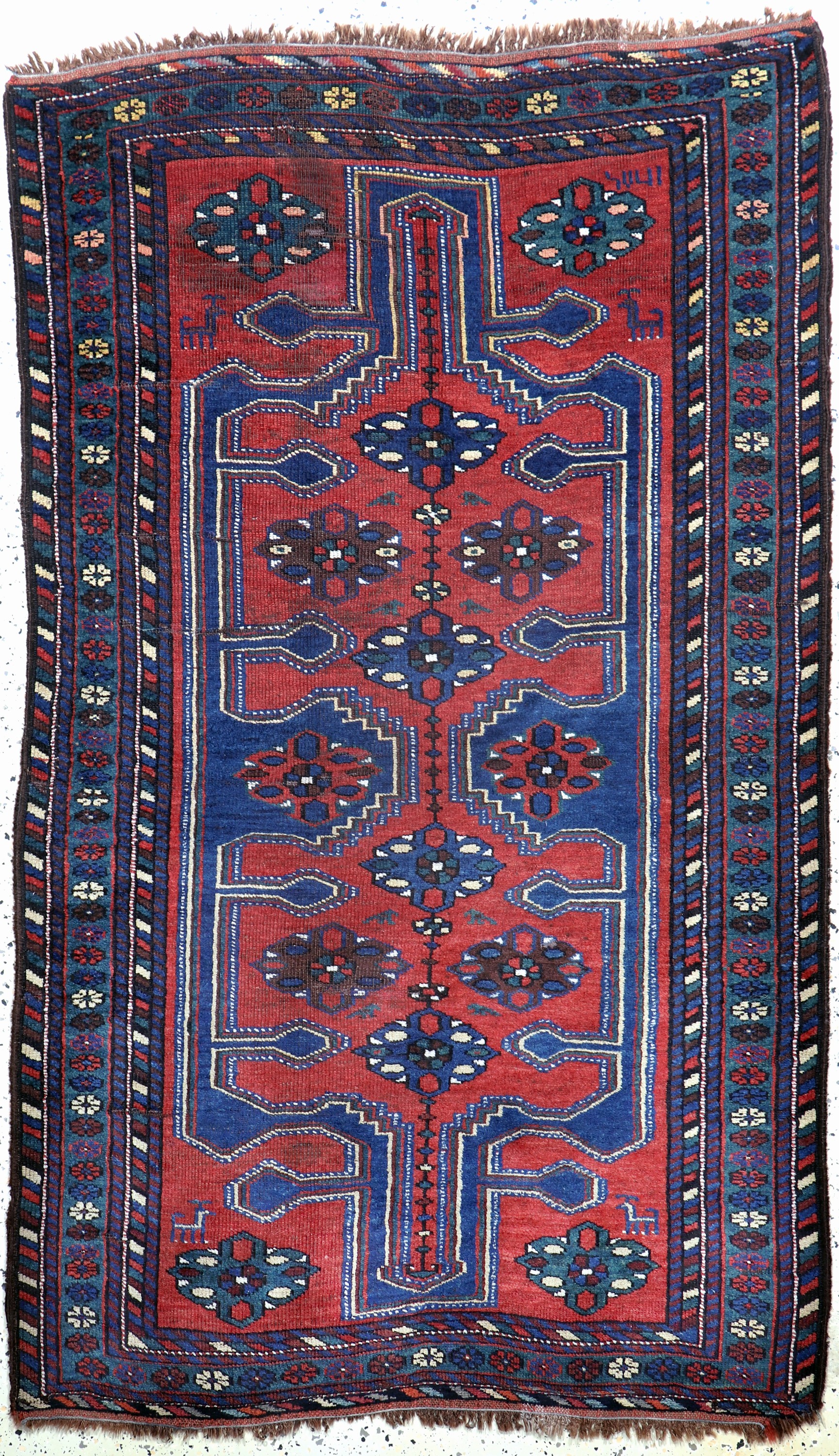 Kurdische"Dorfteppich", Persien, um 1900, Wolle auf Wolle, ca. 190 x 110 cm, EHZ: 3