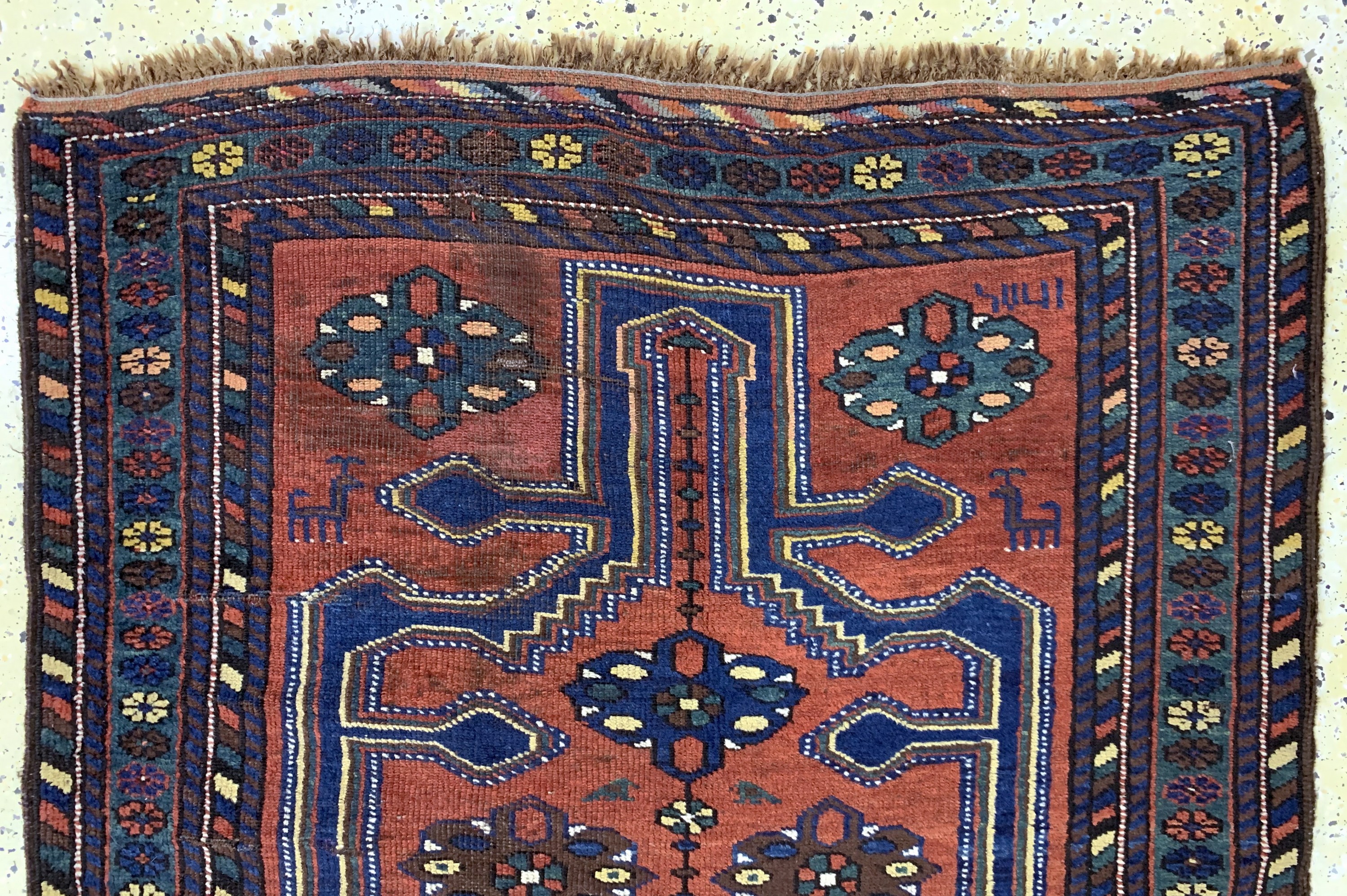 Detail a: Kurdische"Dorfteppich", Persien, um 1900, Wolle auf Wolle, ca. 190 x 110 cm, EHZ: 3