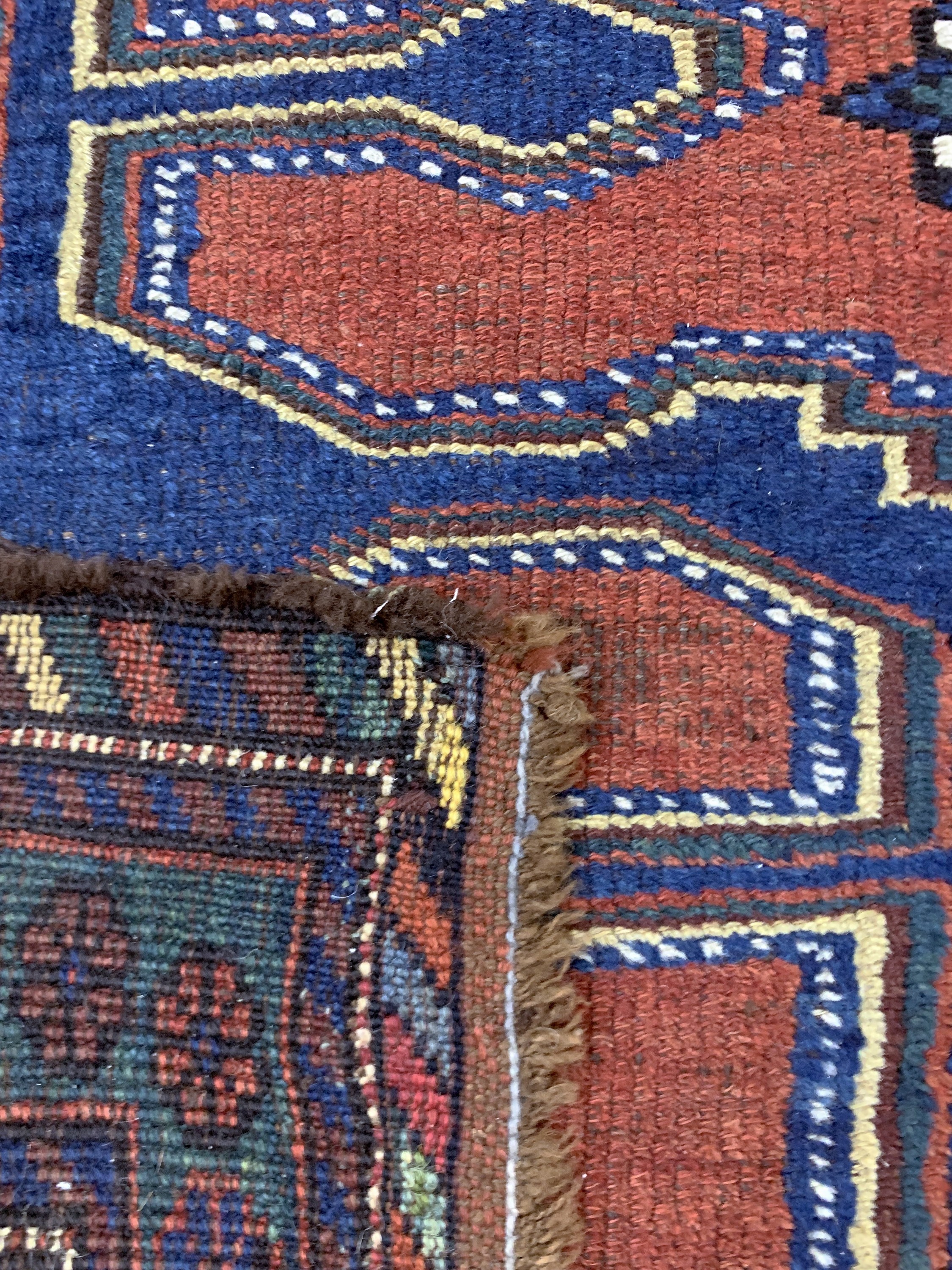 Detail f: Kurdische"Dorfteppich", Persien, um 1900, Wolle auf Wolle, ca. 190 x 110 cm, EHZ: 3